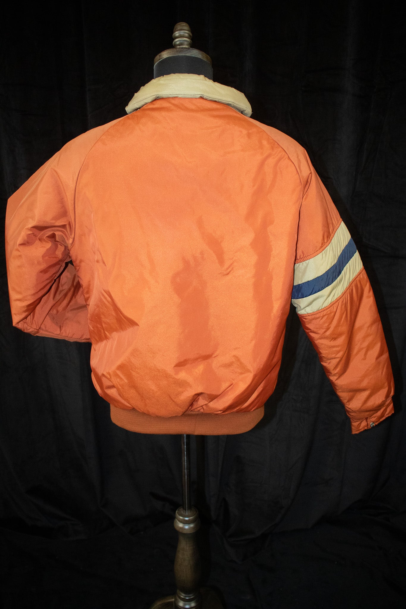 Vintage 80s Alpine Design Nylon Bomber Jacket L Orange/Khaki