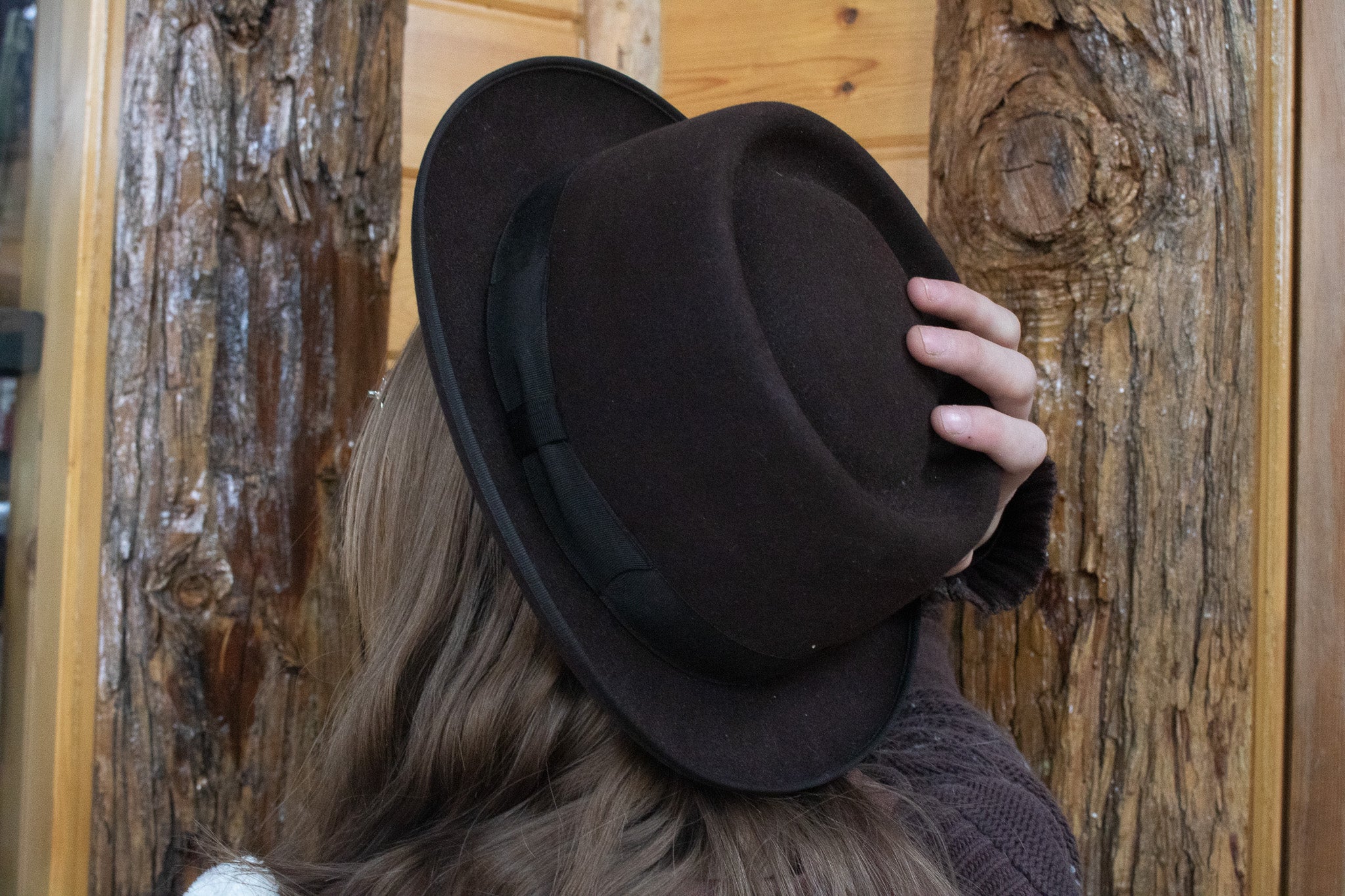 Vintage Royal Stetson Chestnut Brown Fedora Hat Size 7 1/8