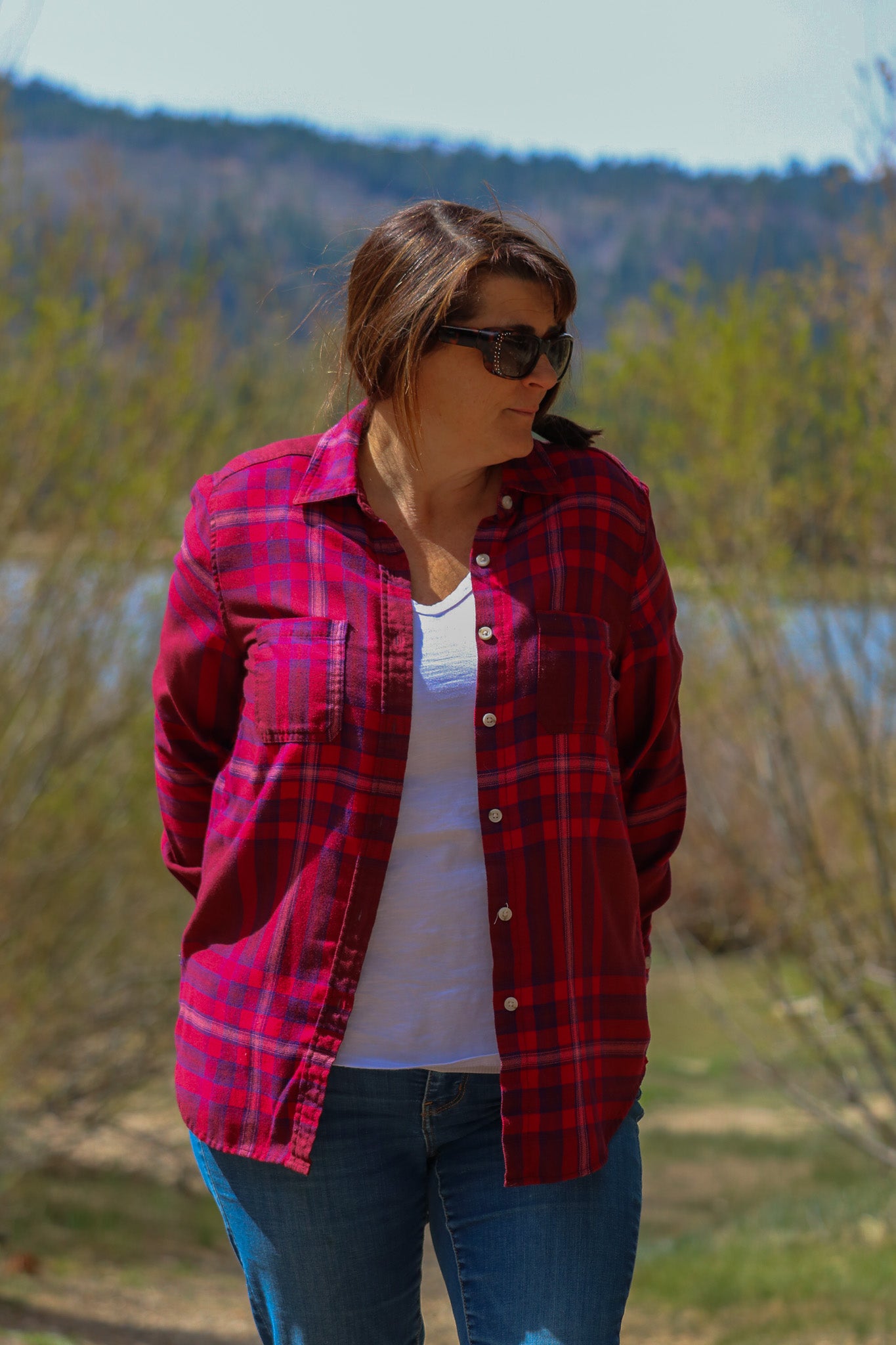 Red Mossimo Supply Co Plaid Flannel Size Small