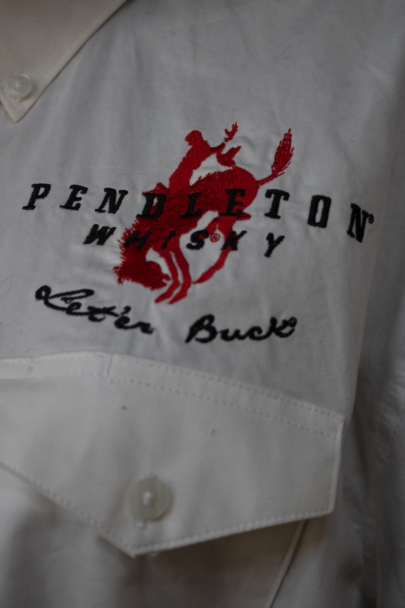 Wrangler Pendleton Whisky Cowboy Rodeo Button Down Long Sleeve Shirt Size L