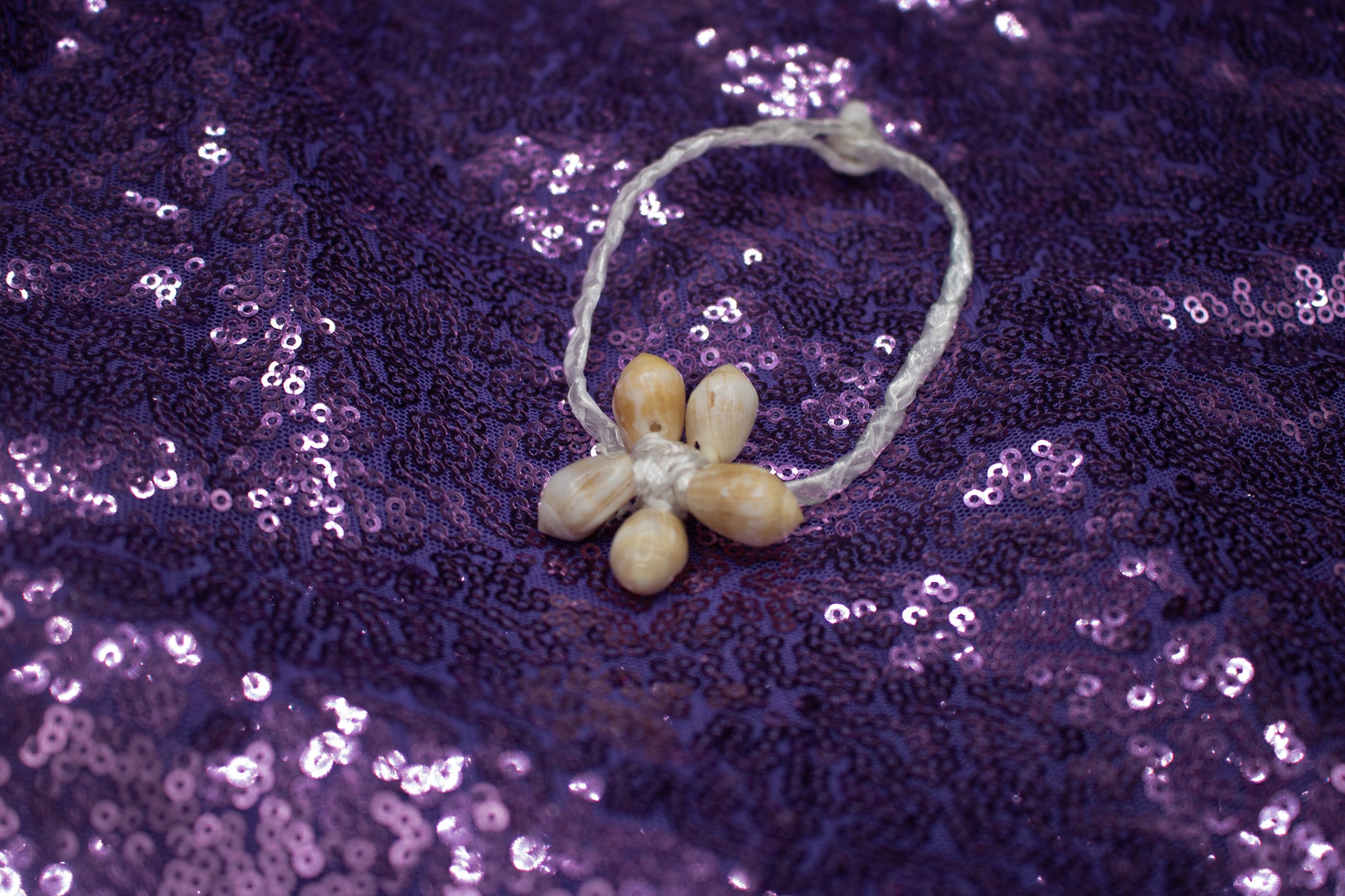 3 Piece Vintage Cowrie Seashell Set with Traditional African Money Trade Beads