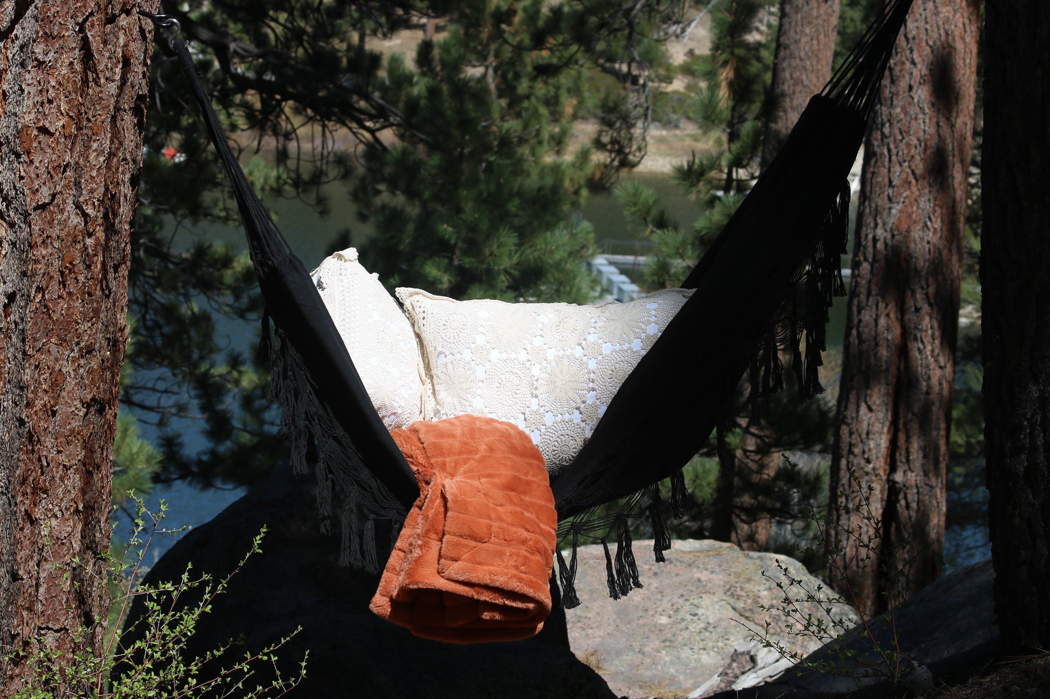 DKNY Wide Stripe Faux Fur Throw Soft Brown Blanket 50” x 70” for Ultimate Warmth and Style