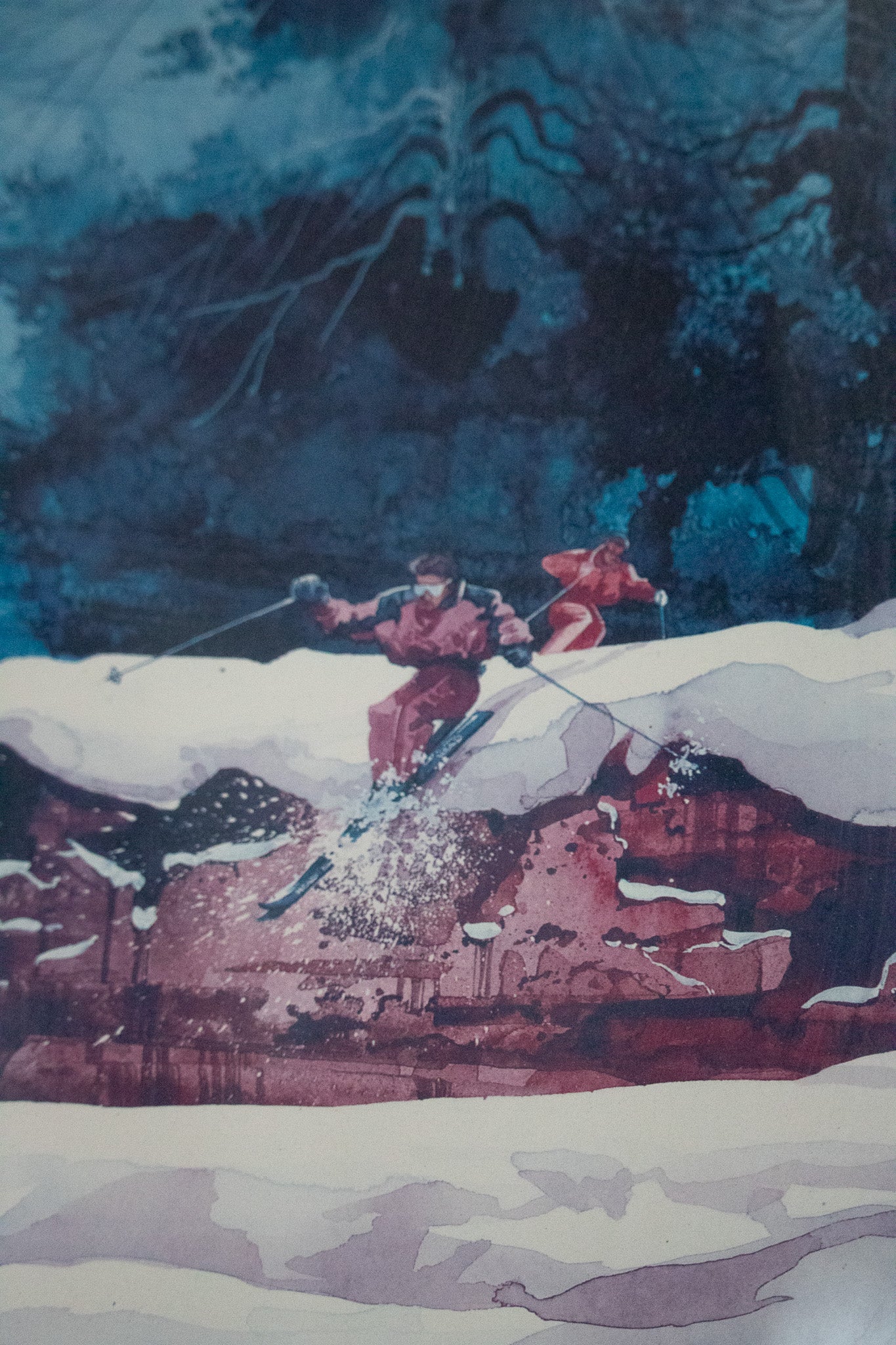 Limited Edition Print titled "Powder Run Ski Steamboat" by Michael Atkinson