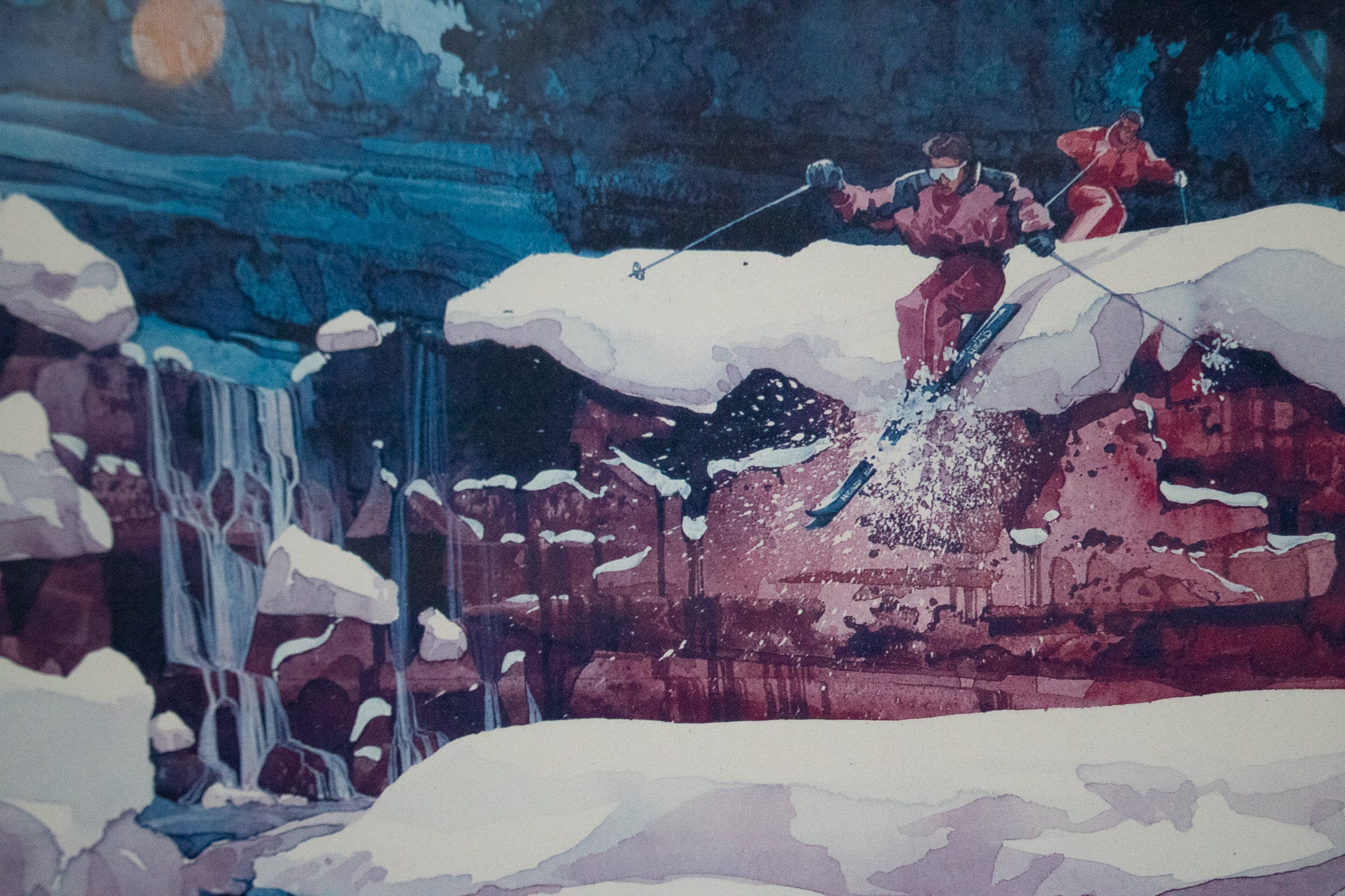 Limited Edition Print titled "Powder Run Ski Steamboat" by Michael Atkinson