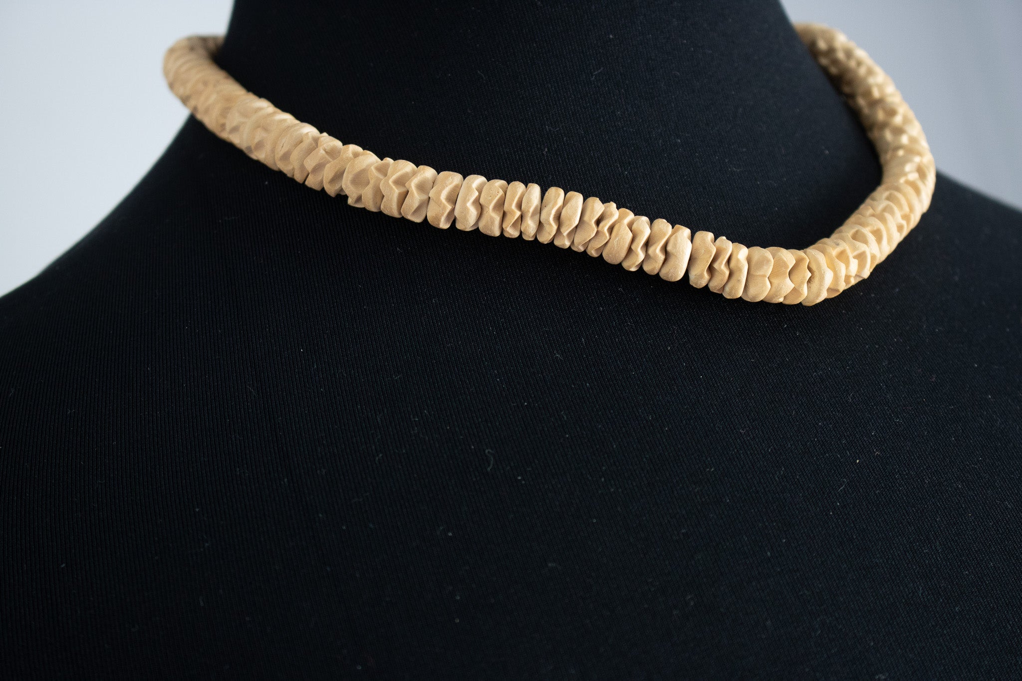 Unique Wooded Beaded Necklace