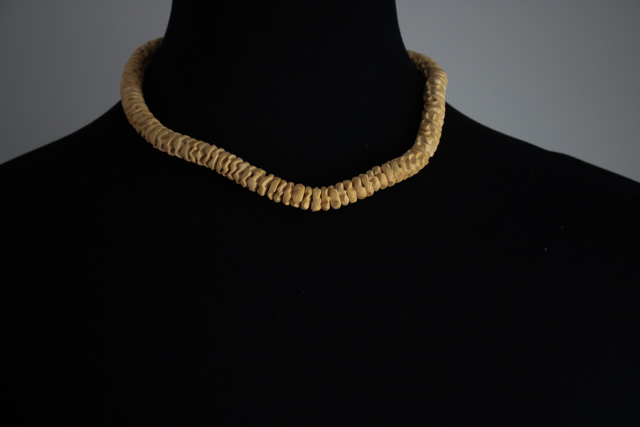 Unique Wooded Beaded Necklace