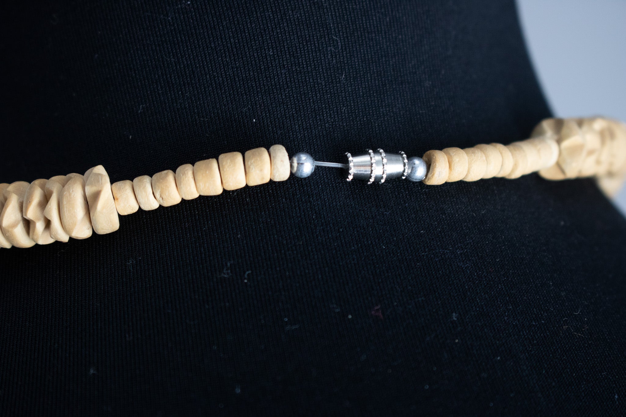 Unique Wooded Beaded Necklace