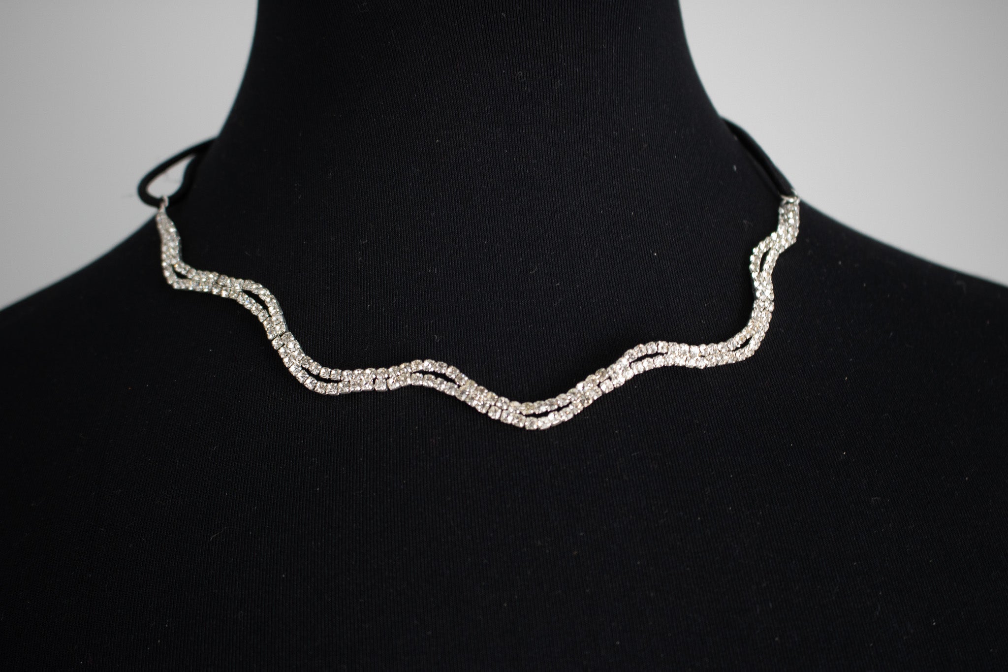 Silver Aluminum Cubic Zirconia Necklace