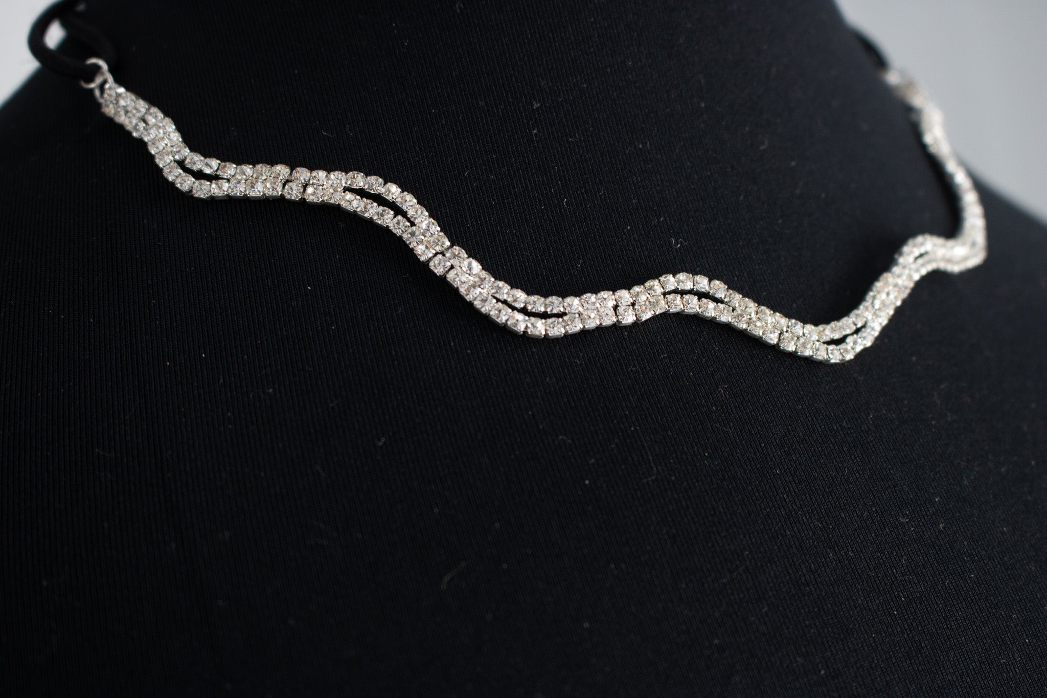 Silver Aluminum Cubic Zirconia Necklace