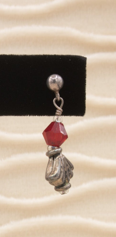 Red Jewel Dangle Earrings