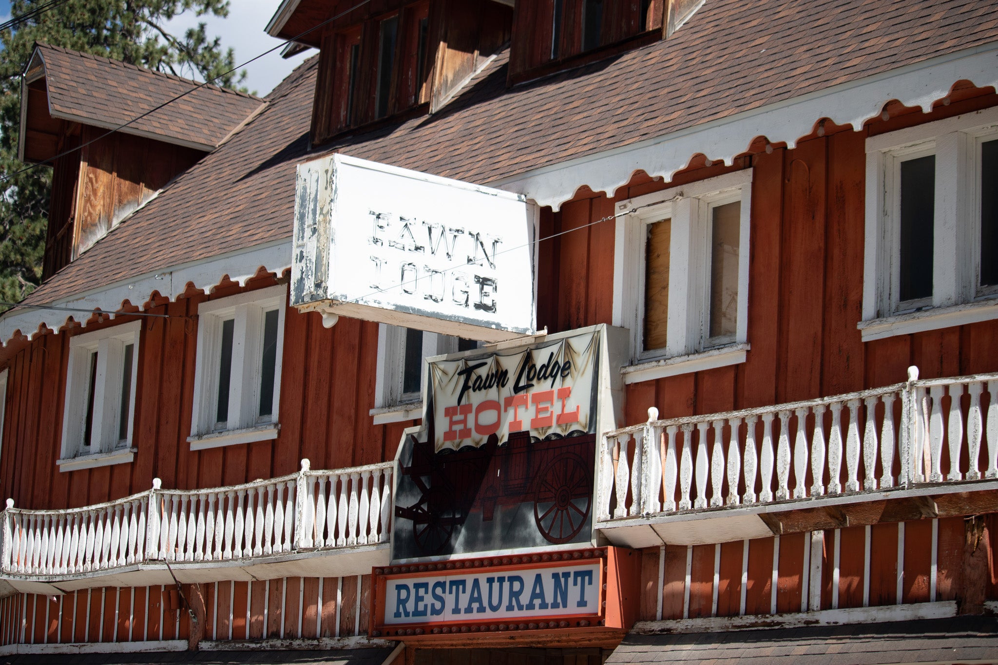 Hand Painted Depiction of Fawn Lodge by Diane Stegman
