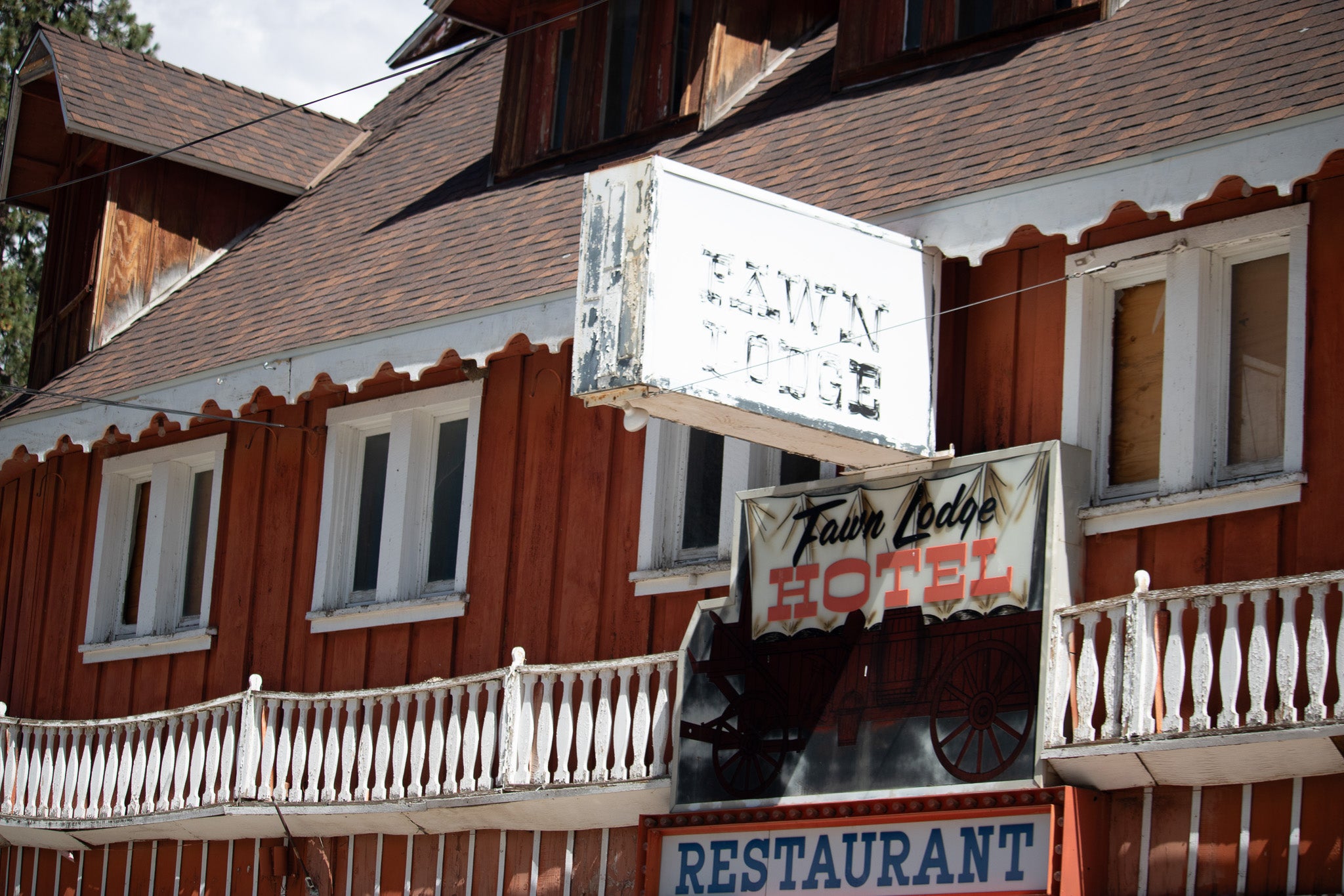 Hand Painted Depiction of Fawn Lodge by Diane Stegman