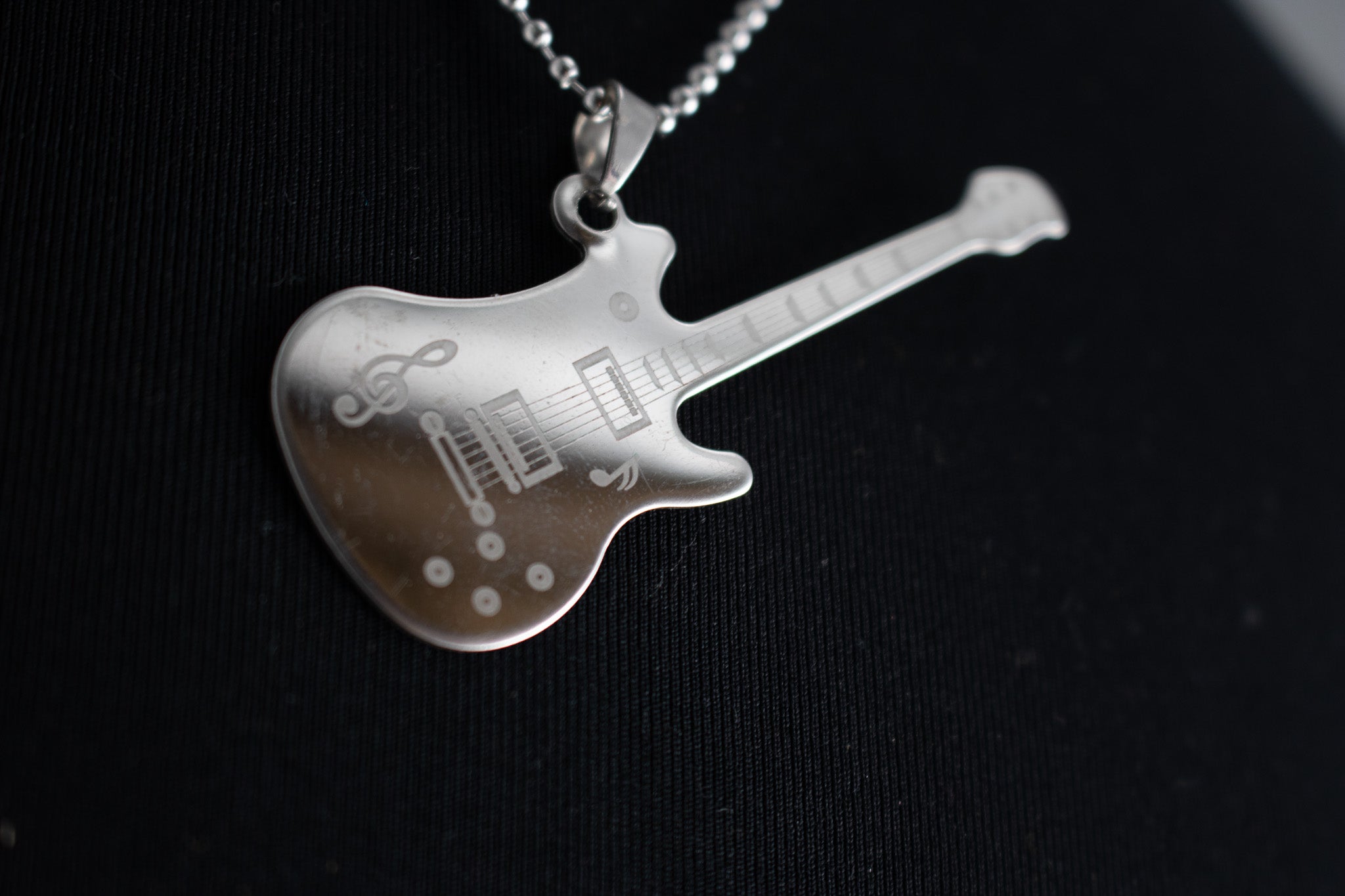 Electric Guitar Charm Necklace
