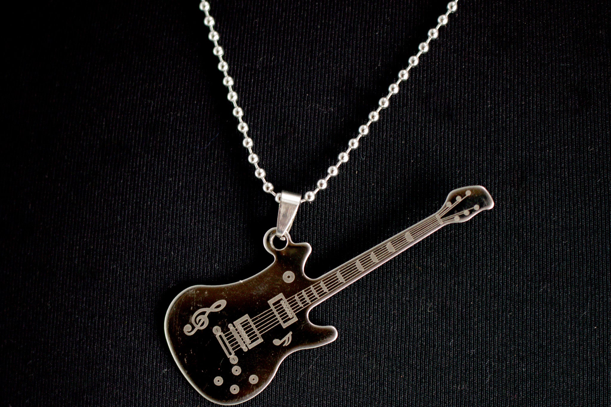 Electric Guitar Charm Necklace