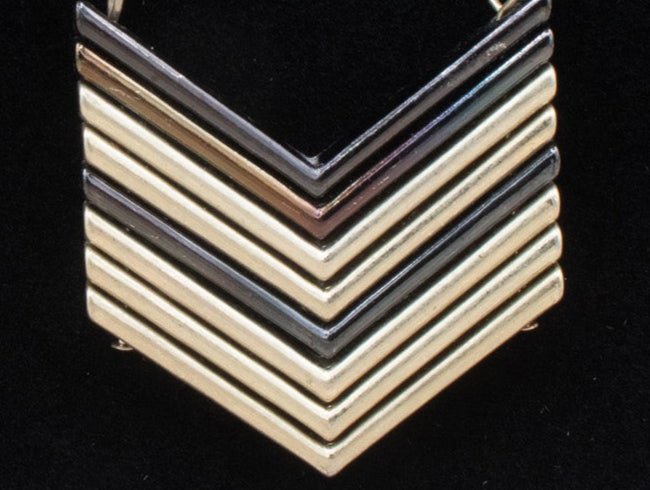 15" Long Gold Chain with Attached V Charm