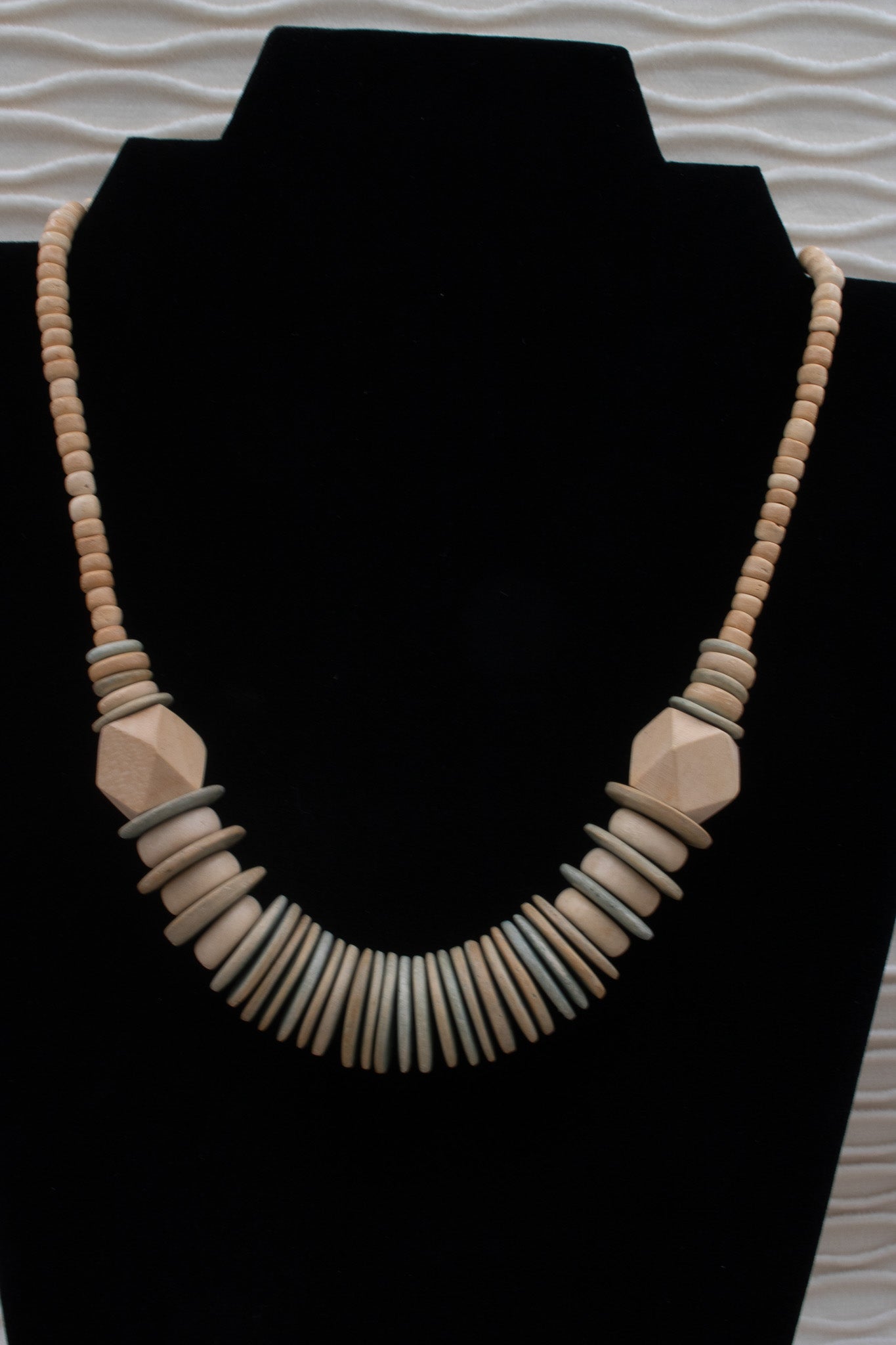 Beautiful Wood Beaded Necklace