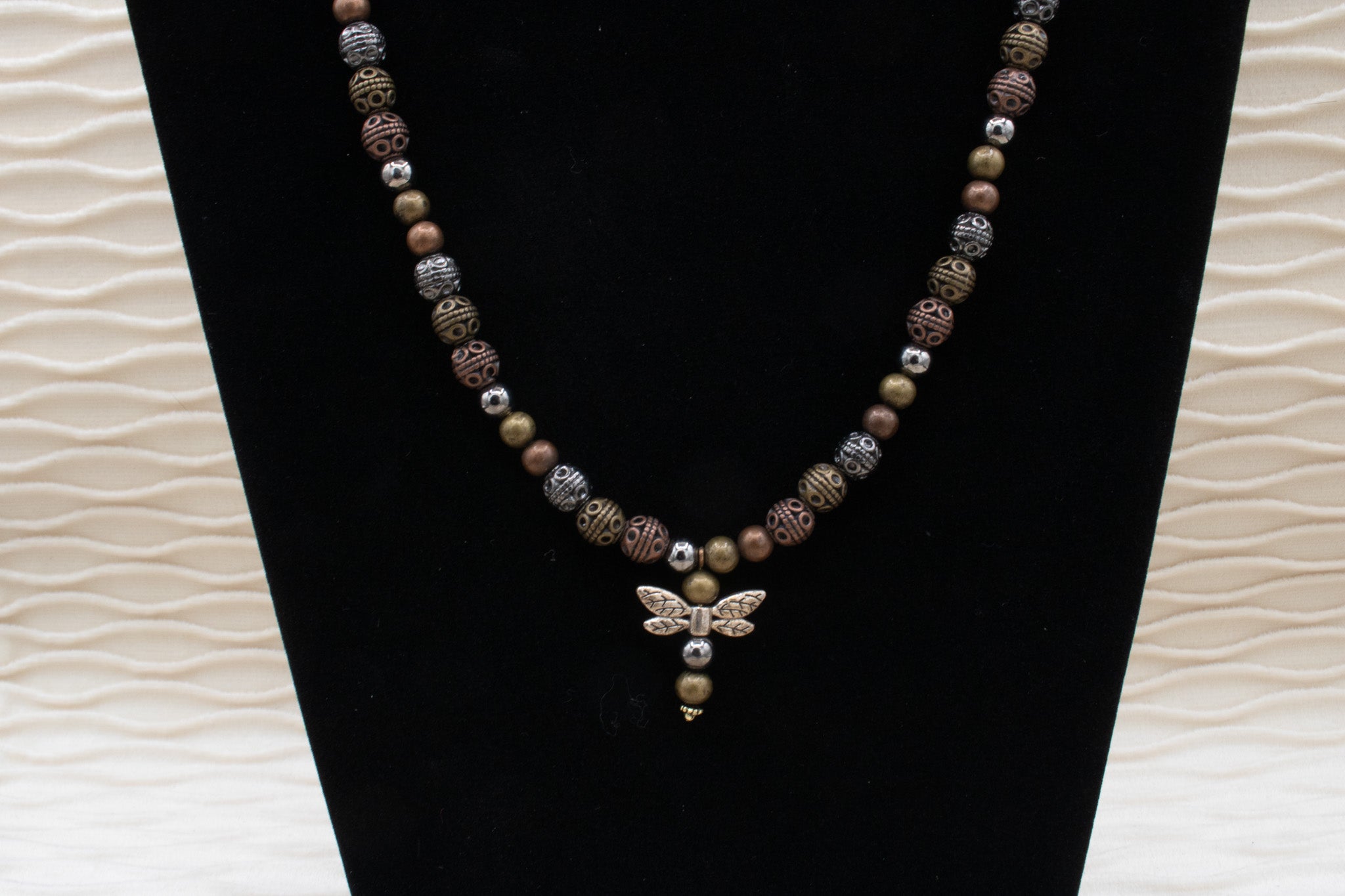 Dragonfly Charm Beaded Necklace