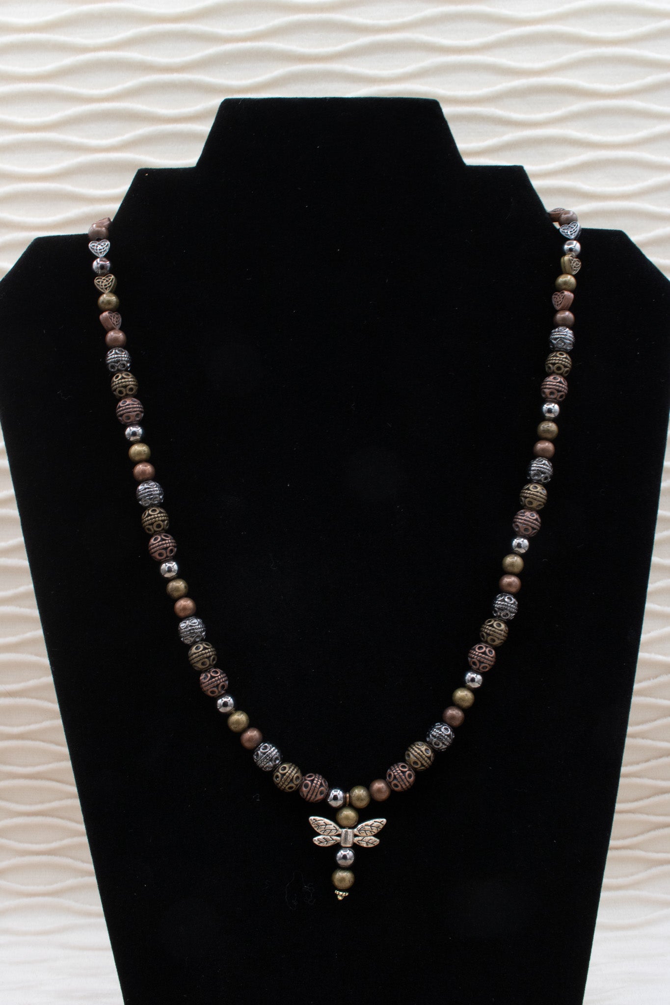 Dragonfly Charm Beaded Necklace