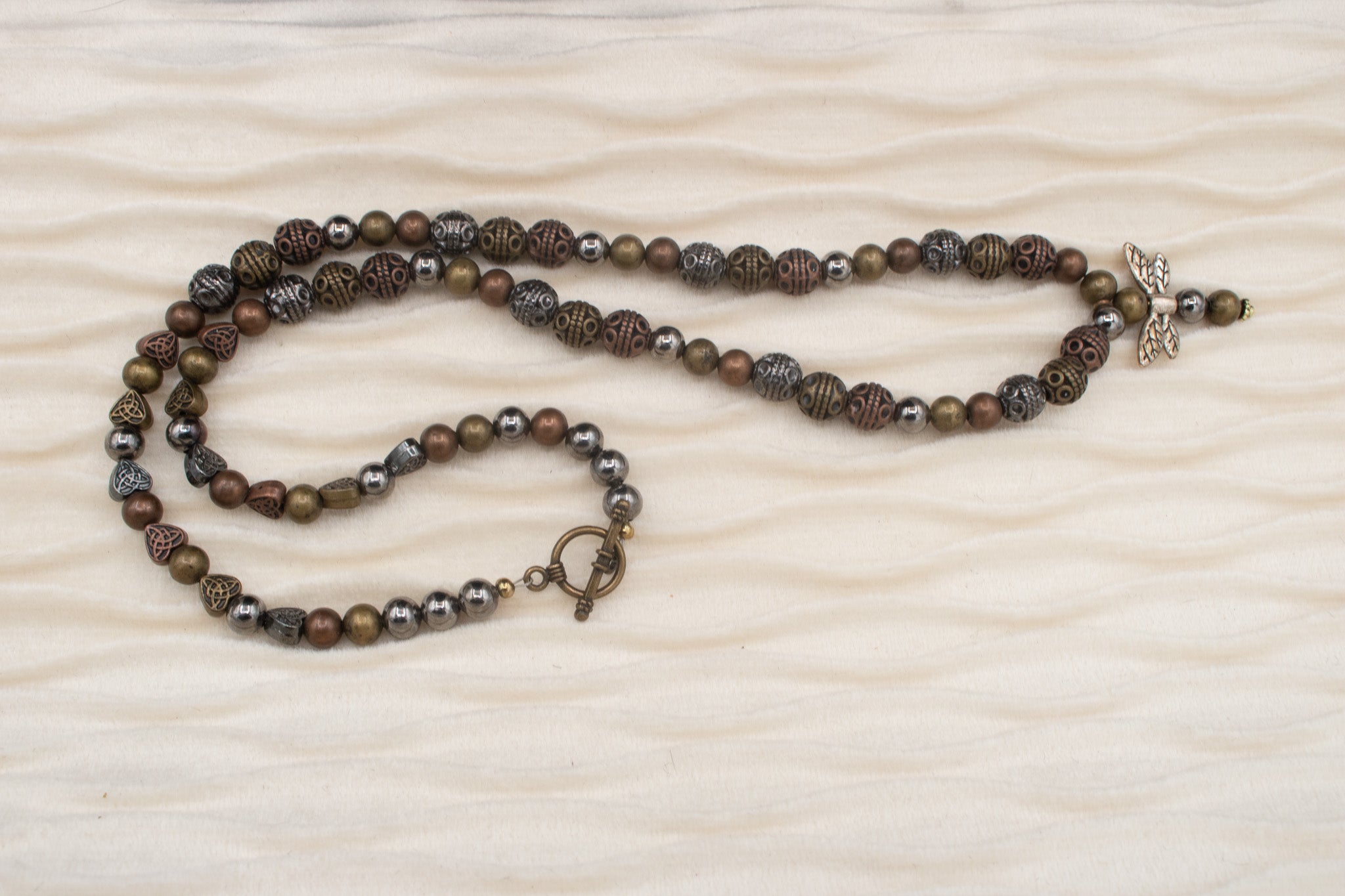 Dragonfly Charm Beaded Necklace