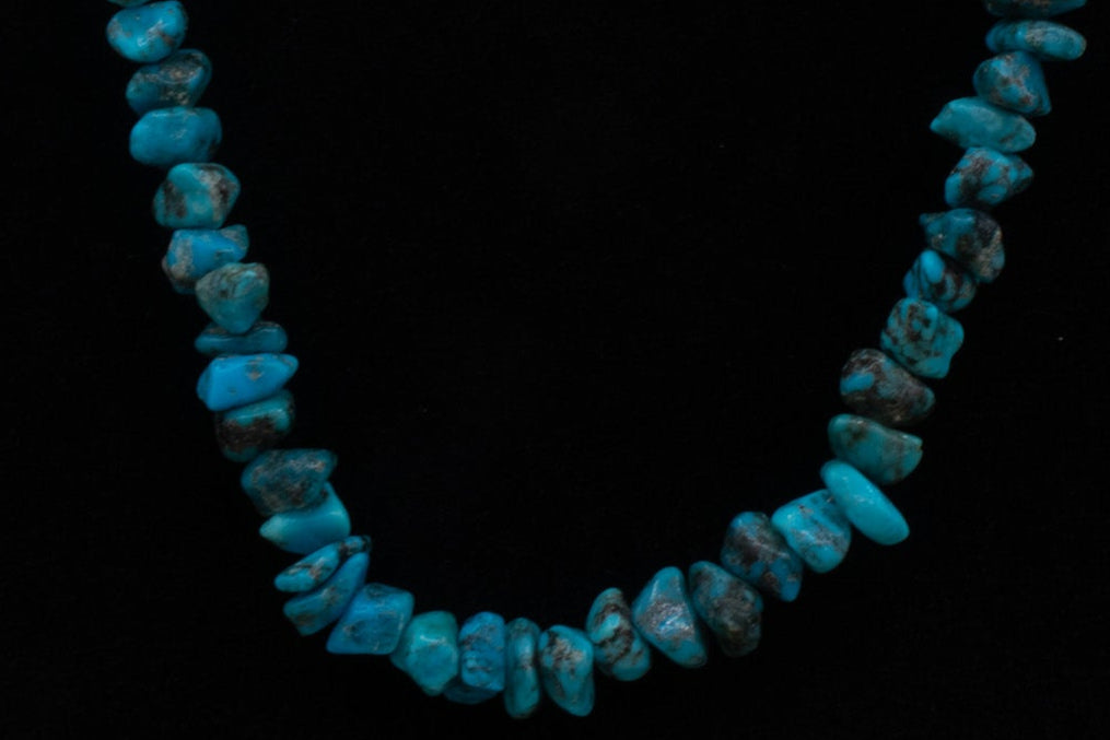 Turquoise Dyed Howlite Stone Choker Style Necklace