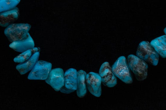 Turquoise Dyed Howlite Stone Choker Style Necklace