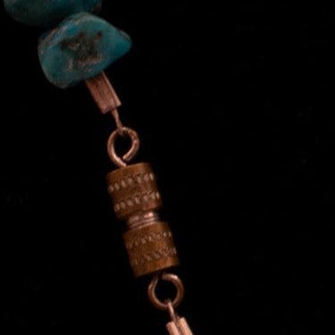 Turquoise Dyed Howlite Stone Choker Style Necklace