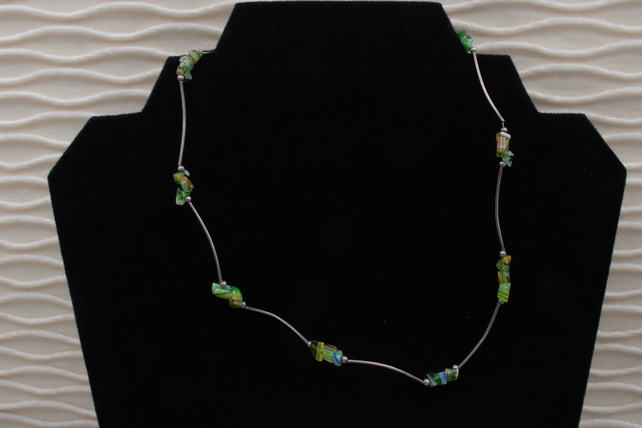 Green Resin Beaded Necklace
