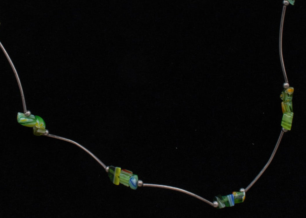 Green Resin Beaded Necklace