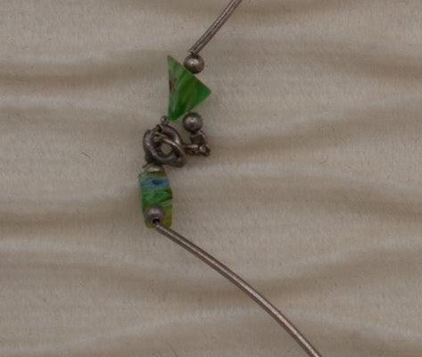 Green Resin Beaded Necklace