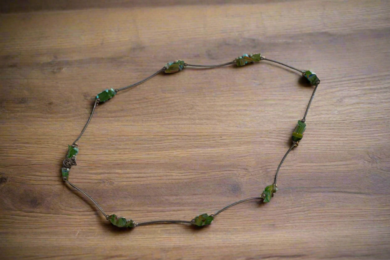 Green Resin Beaded Necklace