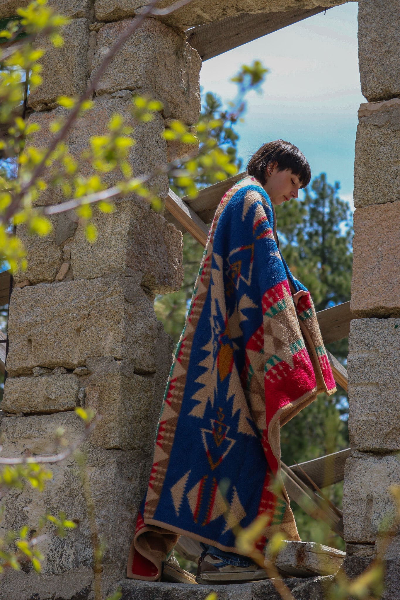 Beautiful Western Weave Great American Home Pecos Queen Throw Blanket 60” x 80”