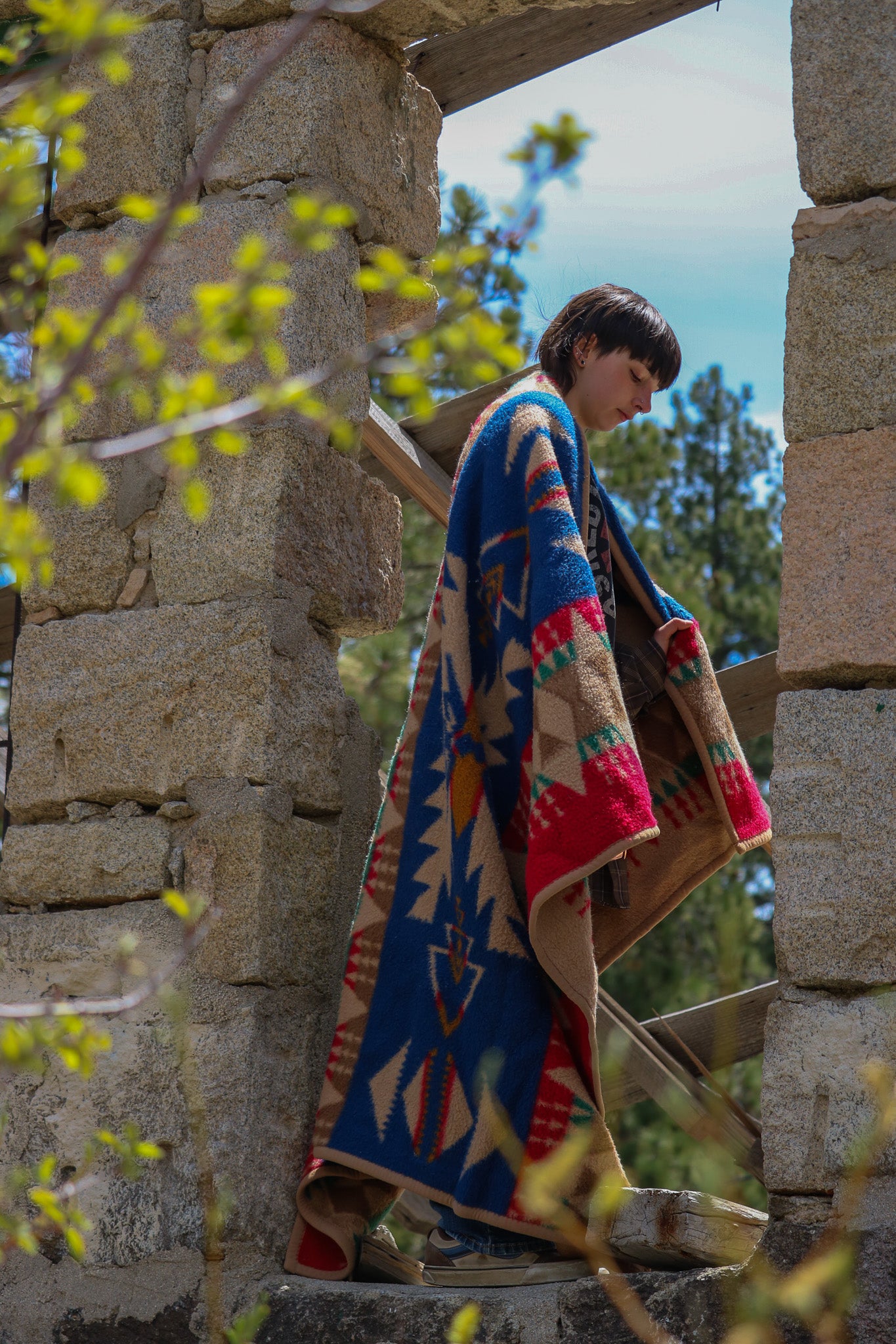 Beautiful Western Weave Great American Home Pecos Queen Throw Blanket 60” x 80”