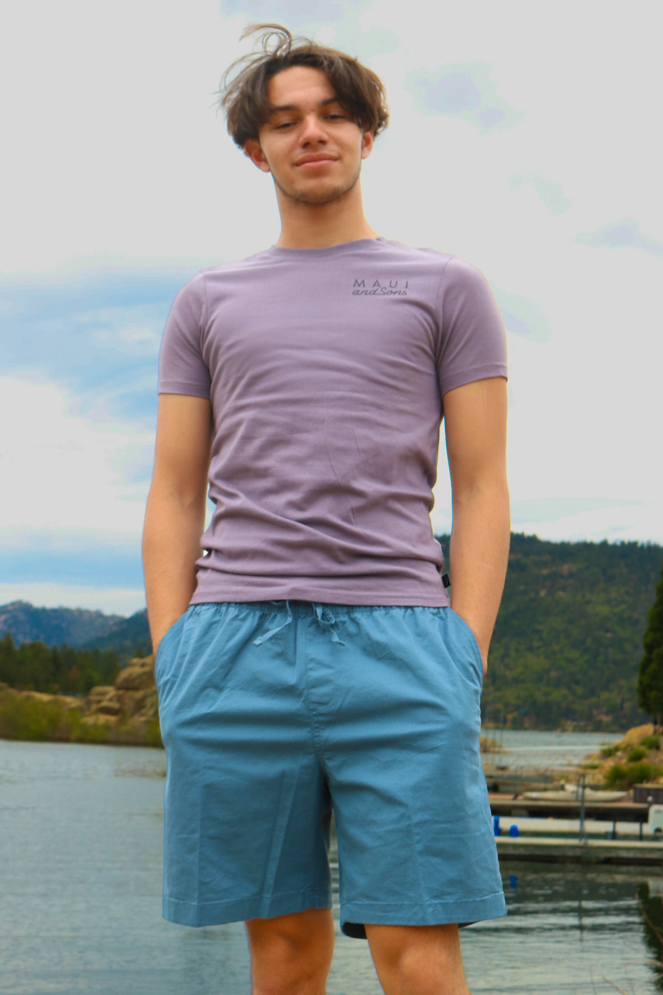 Maui and Sons Dust Purple Men's Small Tshirt