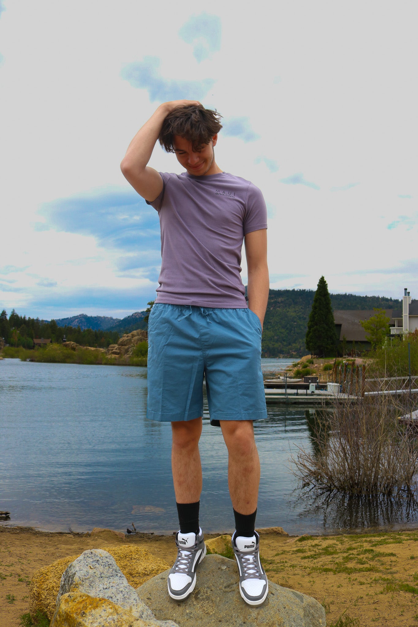 Maui and Sons Dust Purple Men's Small Tshirt