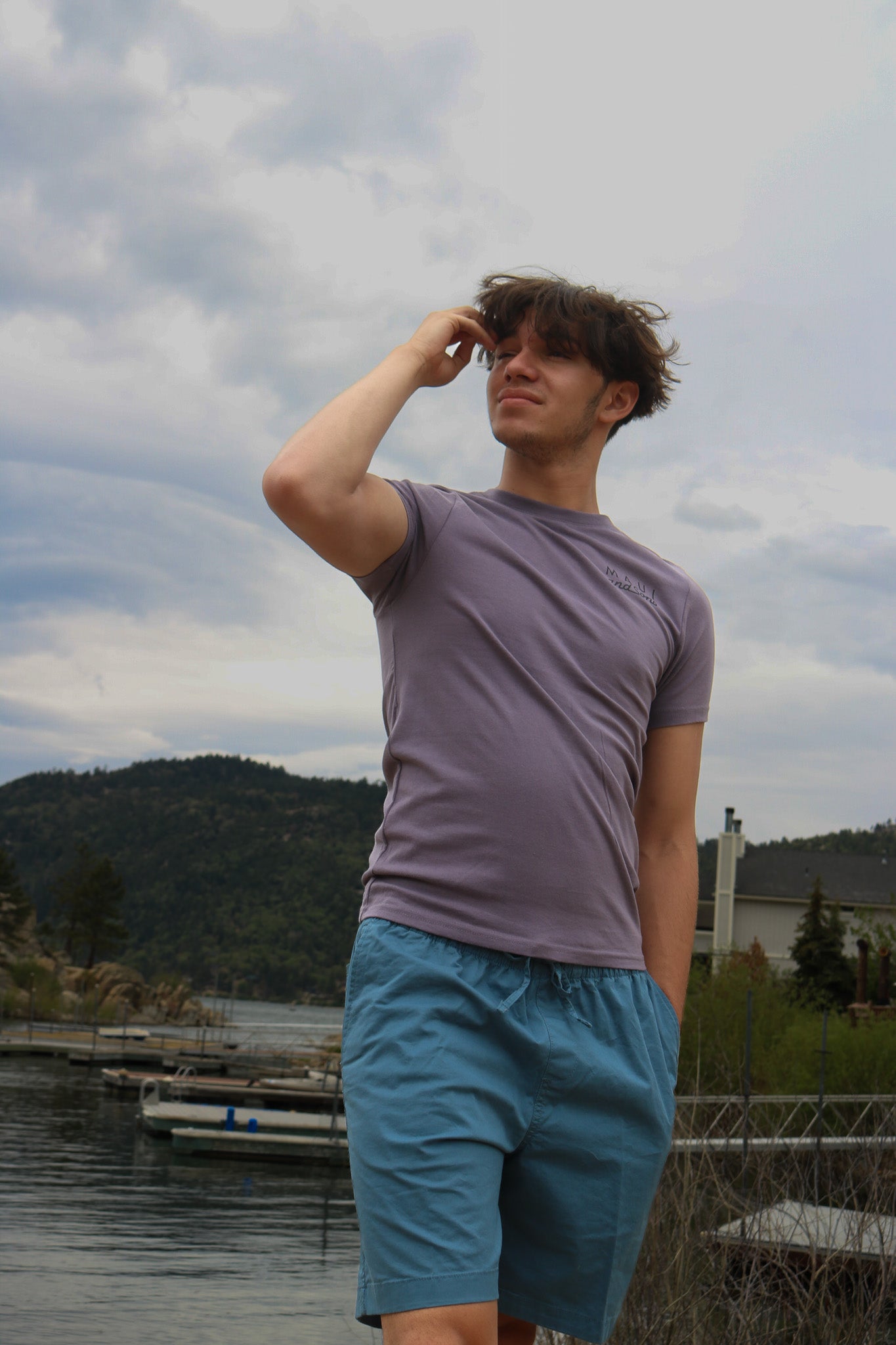 Maui and Sons Dust Purple Men's Small Tshirt