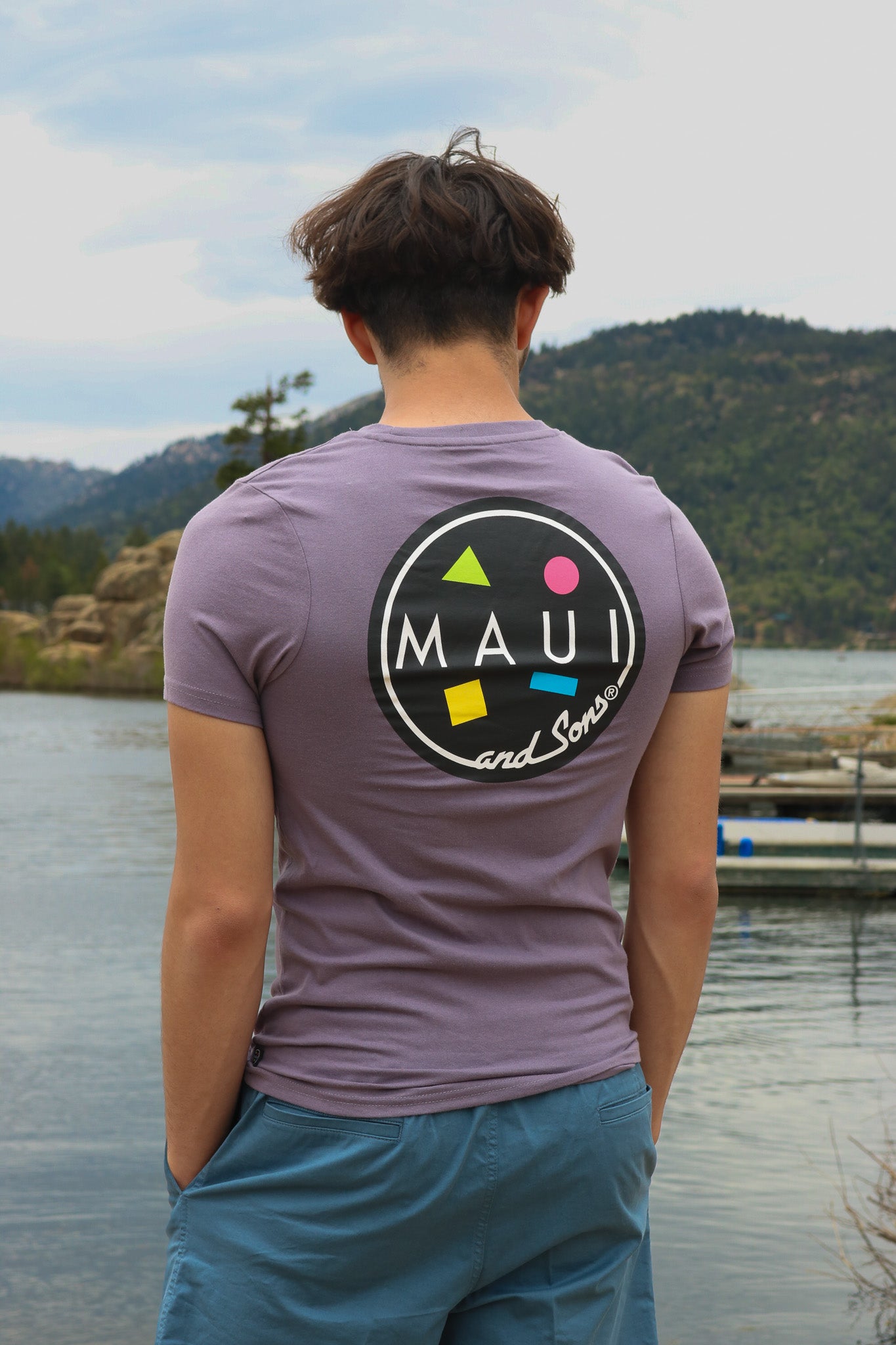 Maui and Sons Dust Purple Men's Small Tshirt
