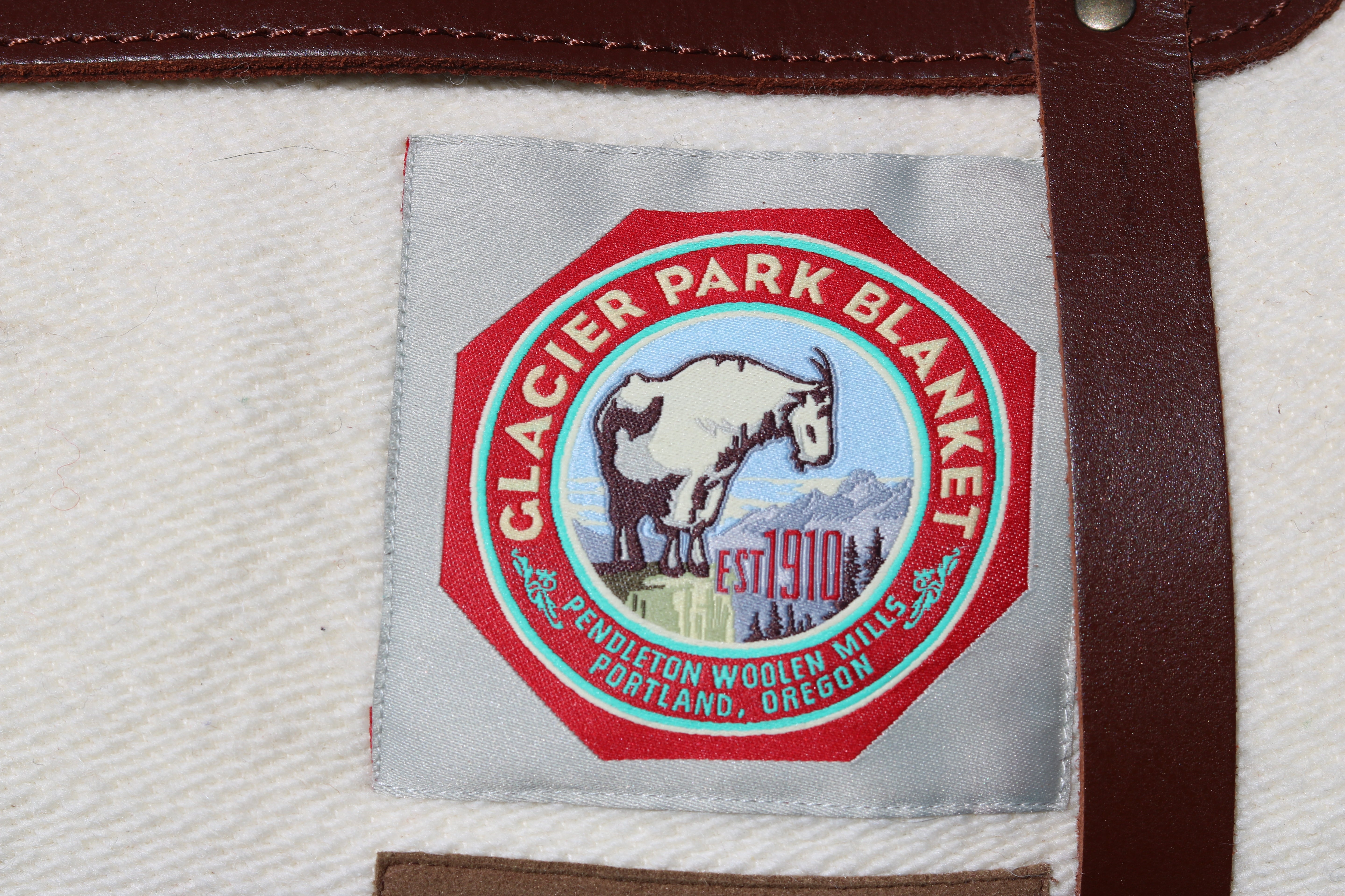 Pendleton National Park Throw Blanket with Leather Strap Acadia Classic Multi Color Stripes