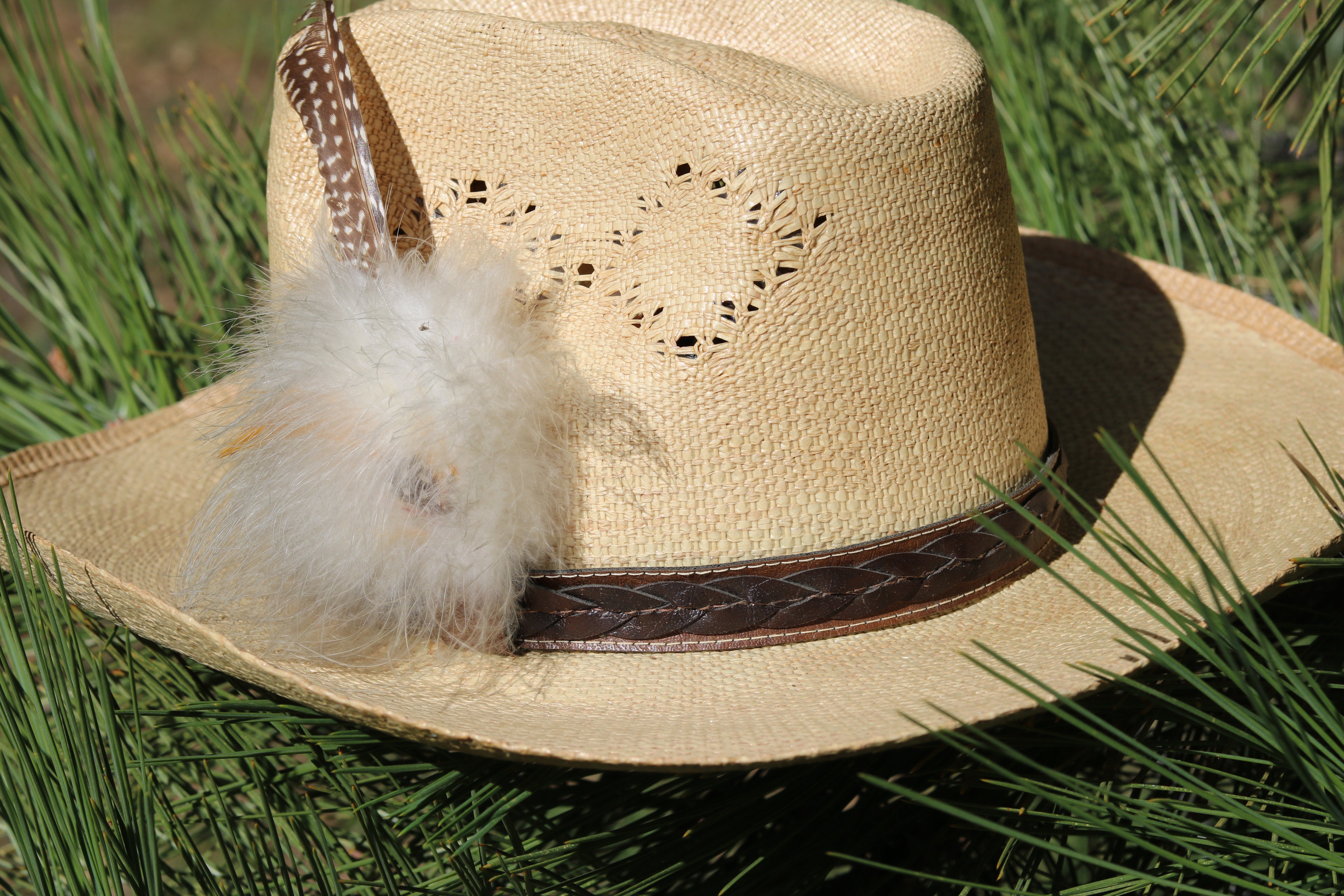 Vintage Stetson Roadrunner Bryant Finish Straw Cowboy Hat Size 7