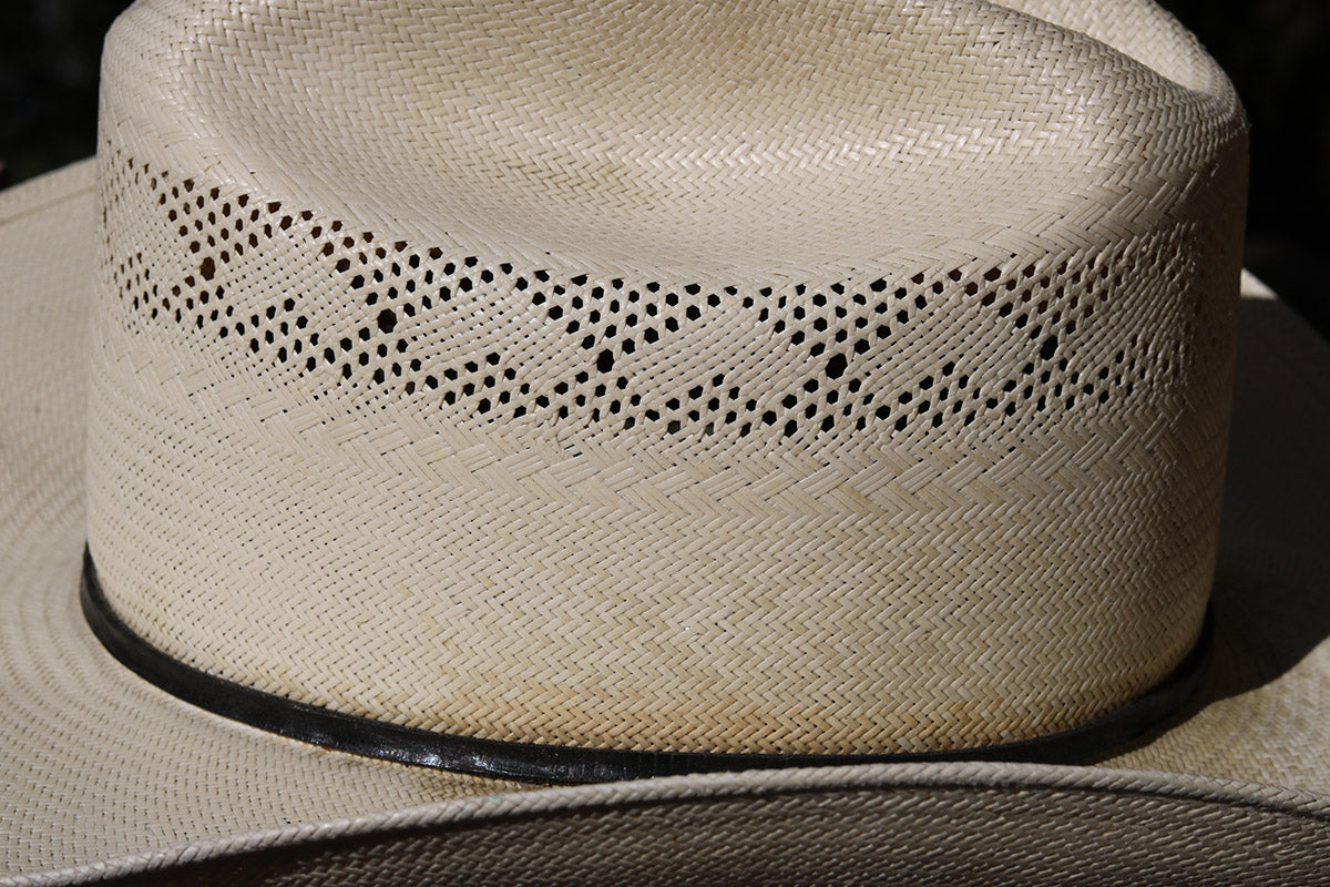 Vintage Resistol White Straw Cowboy Hat Size 7 1/2