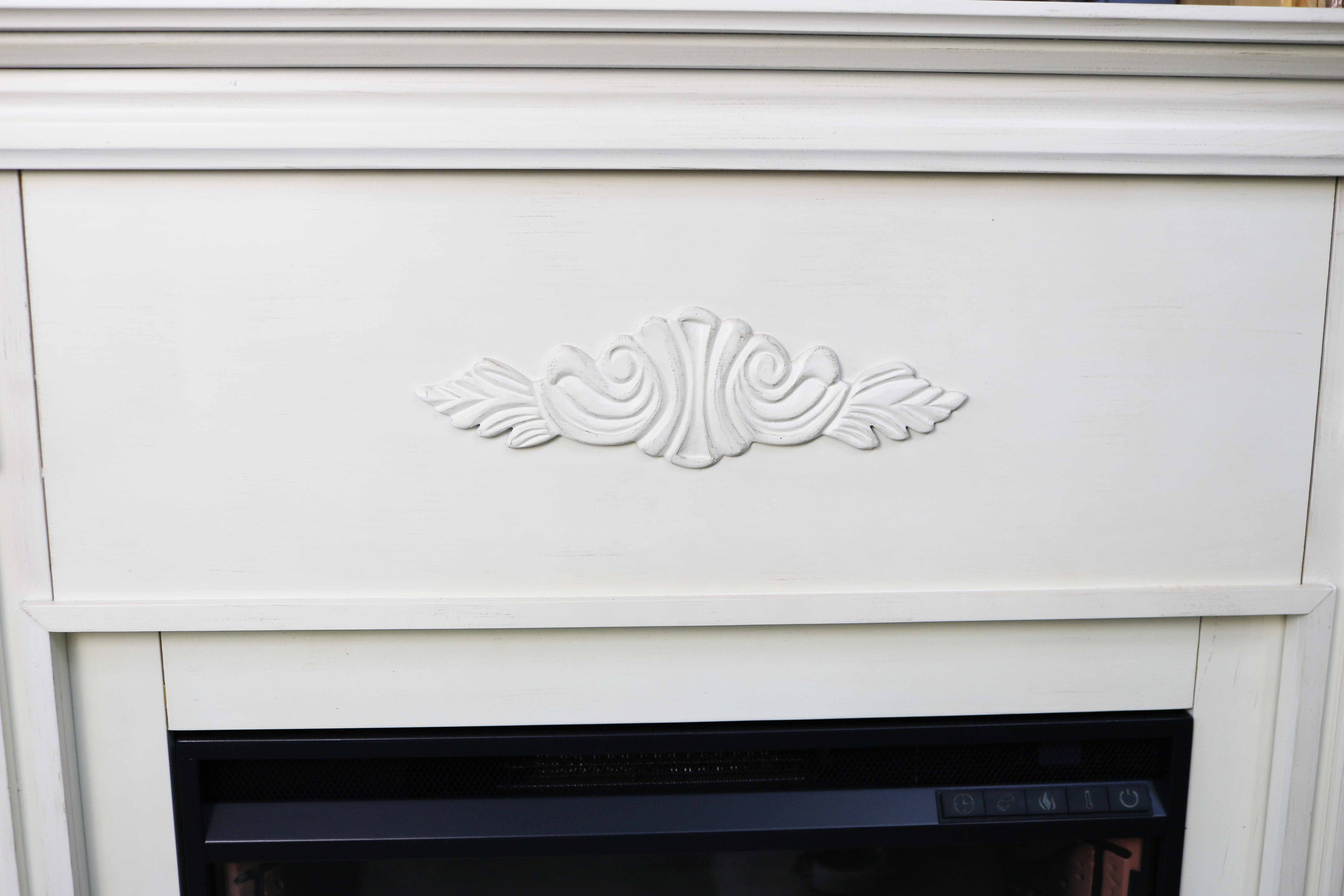 Southern Enterprises Ivory Electric Fireplace with Remote Control