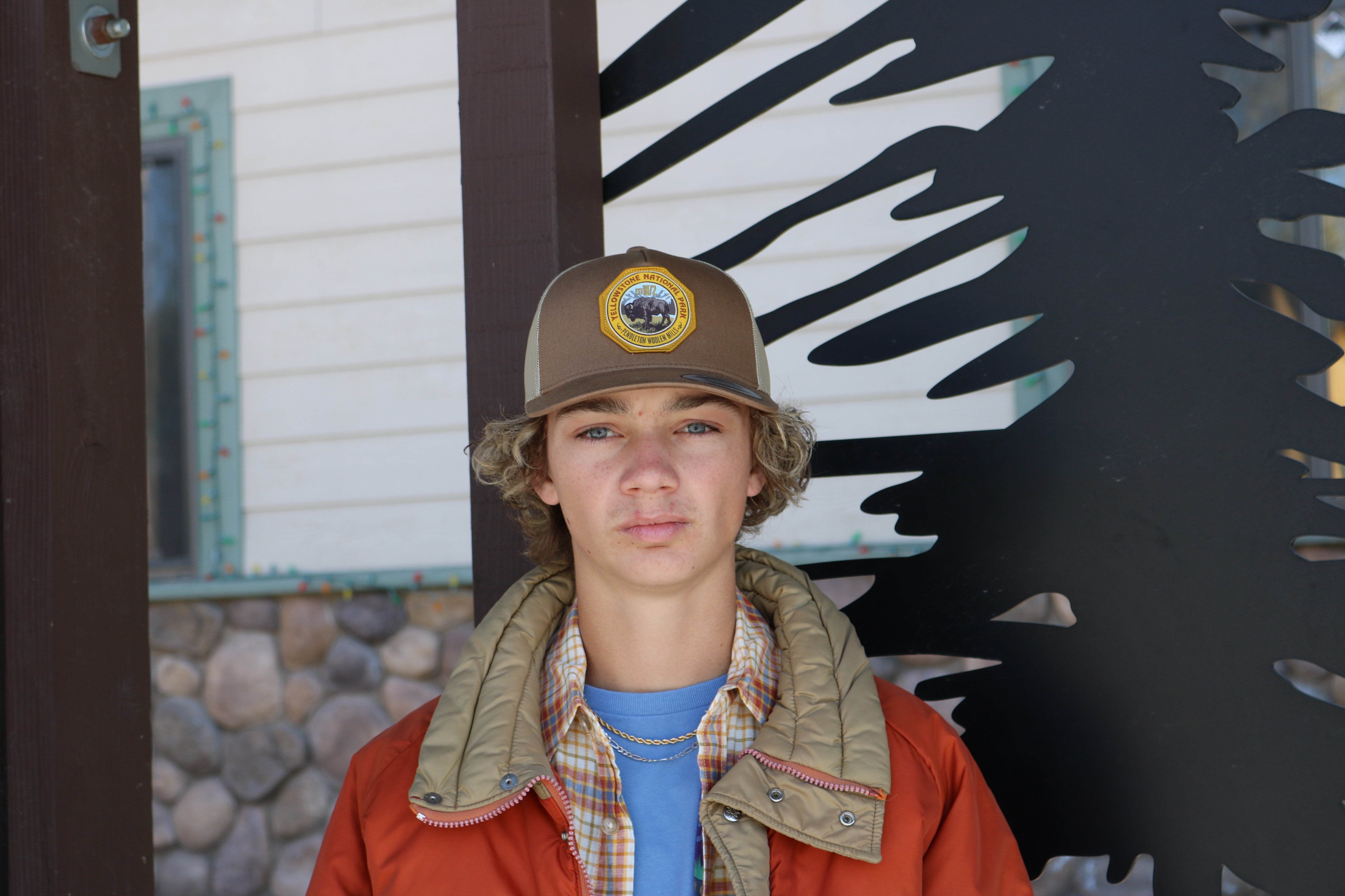 Vintage 80s Alpine Design Nylon Bomber Jacket L Orange/Khaki