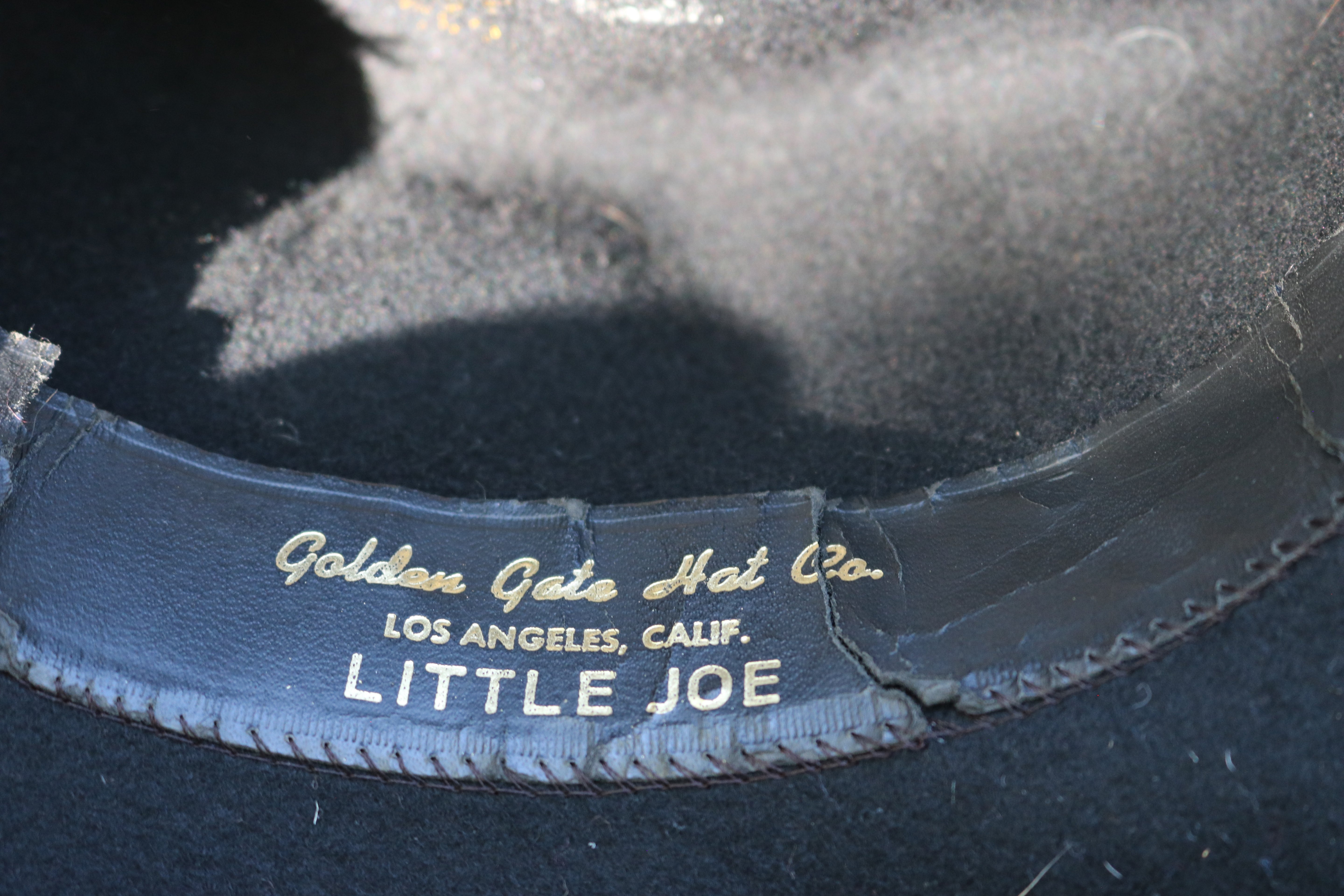 Vintage Golden Gates Little Joe Black Cowboy Hat