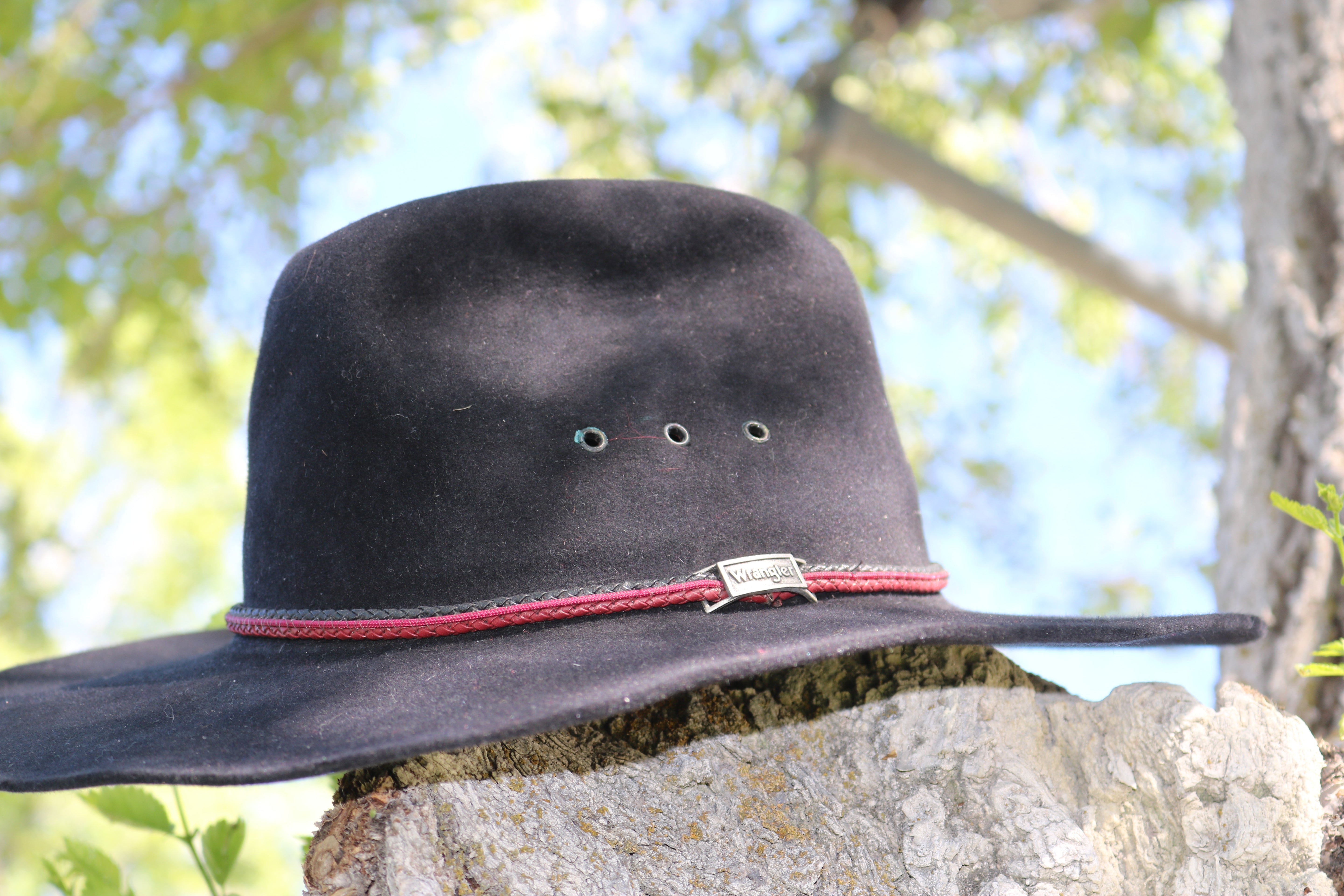 Wrangler 4x Beaver And Genuine Lamb-skin Black cowboy Hat