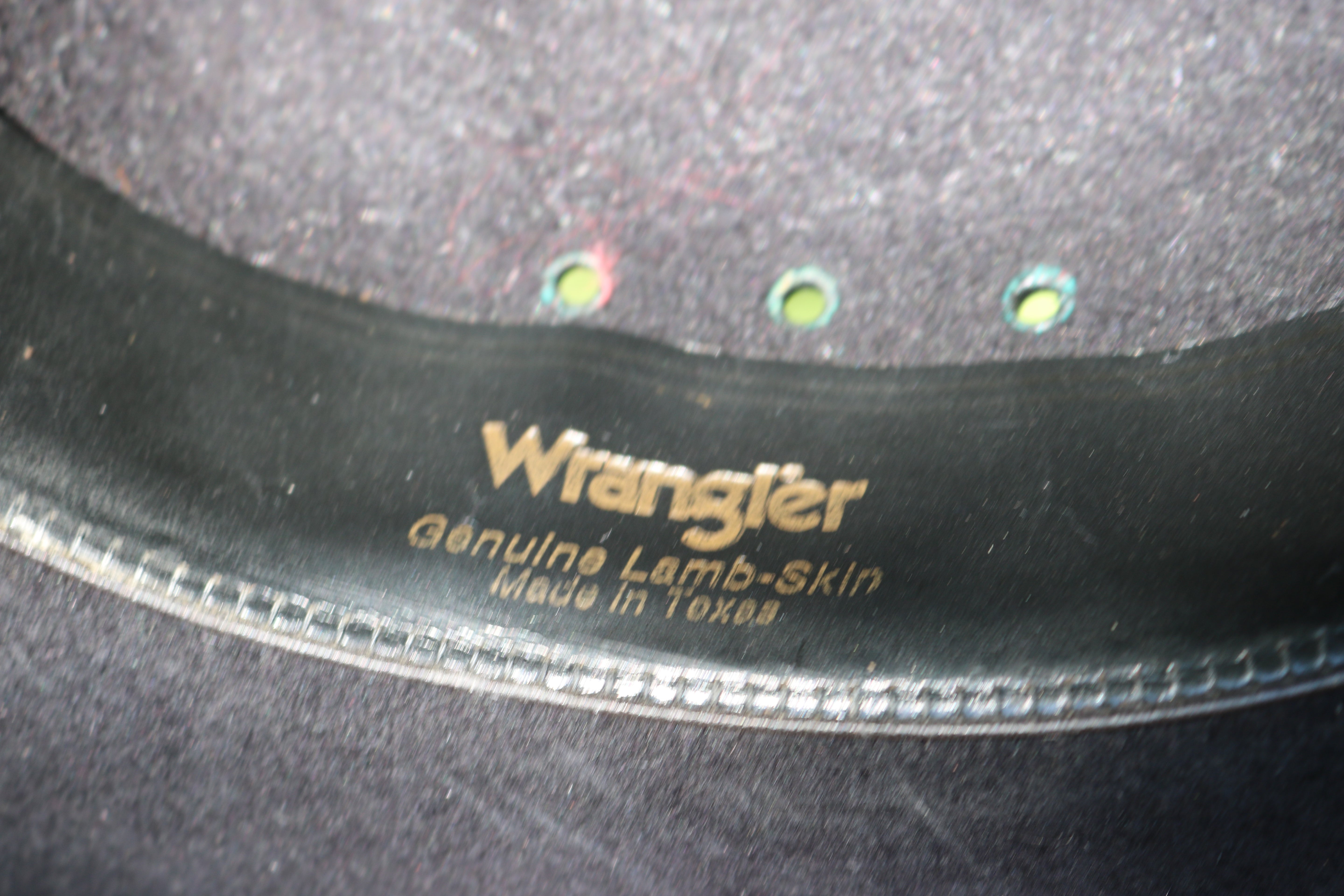 Wrangler 4x Beaver And Genuine Lamb-skin Black cowboy Hat