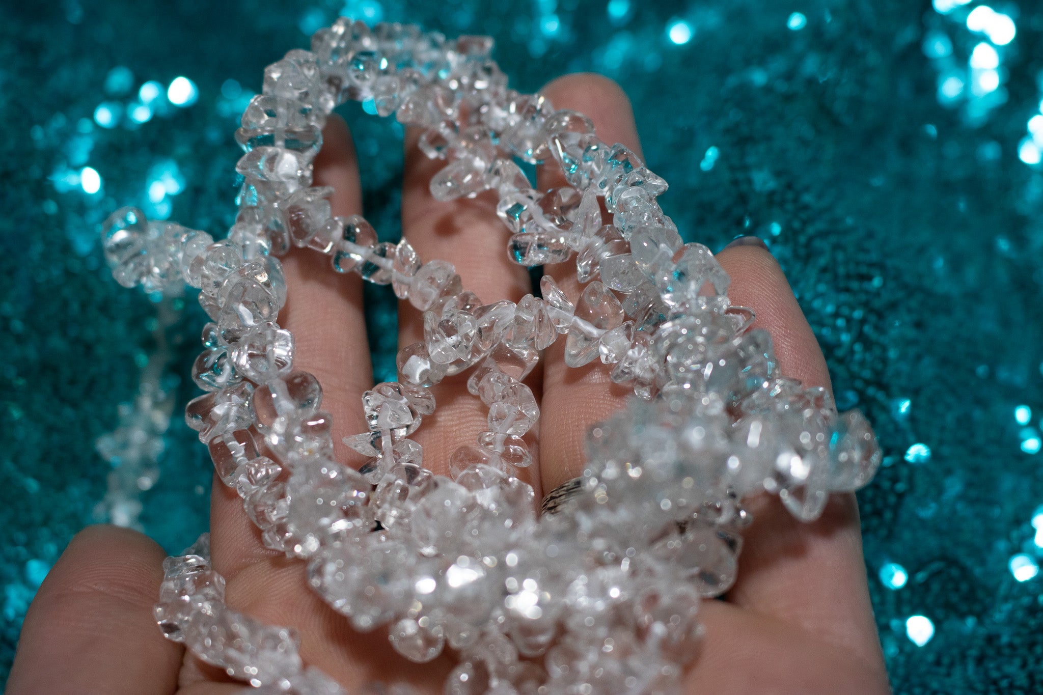 Clear Quartz Stone 17" Necklace