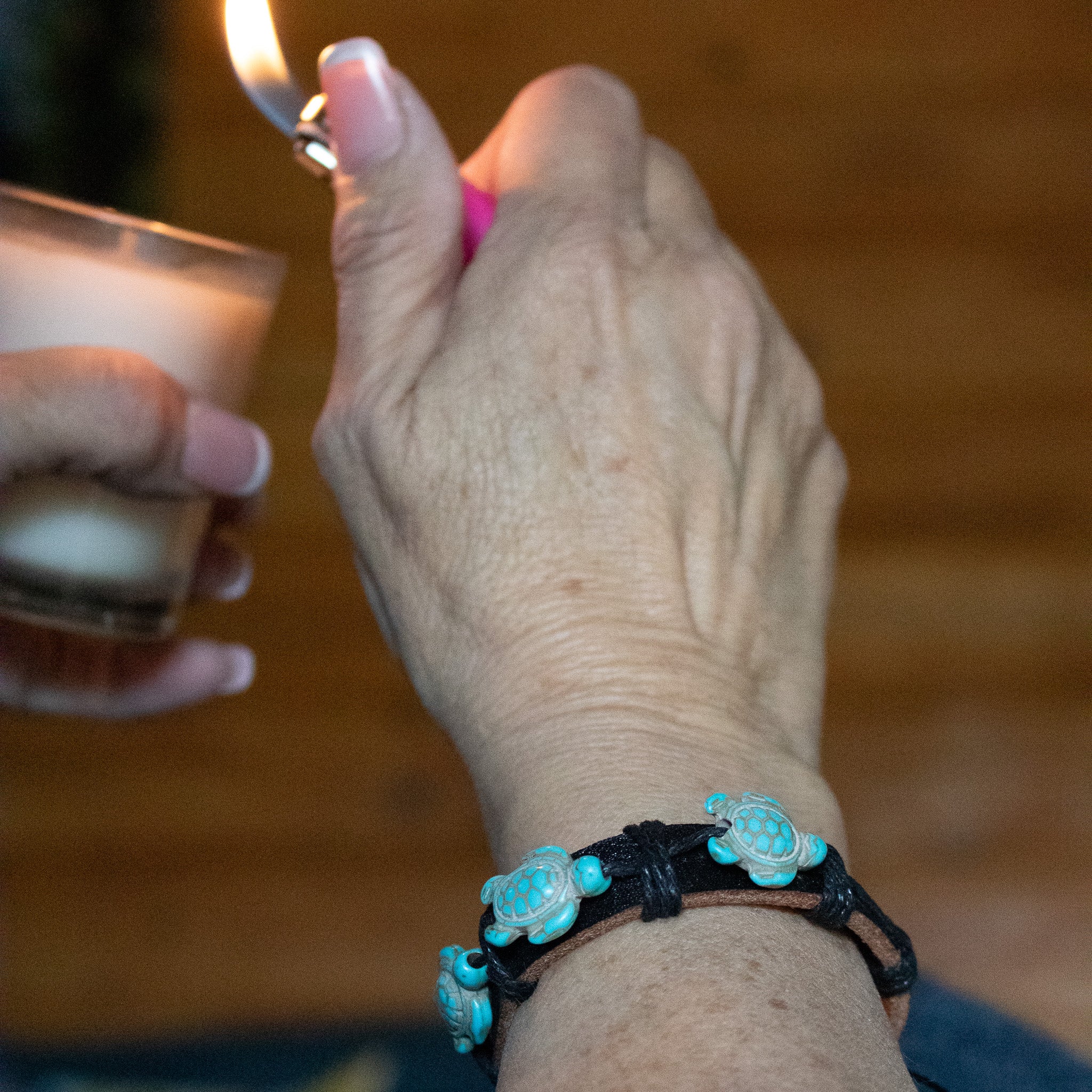 Leather Turtle Charms Adjustable Bracelets