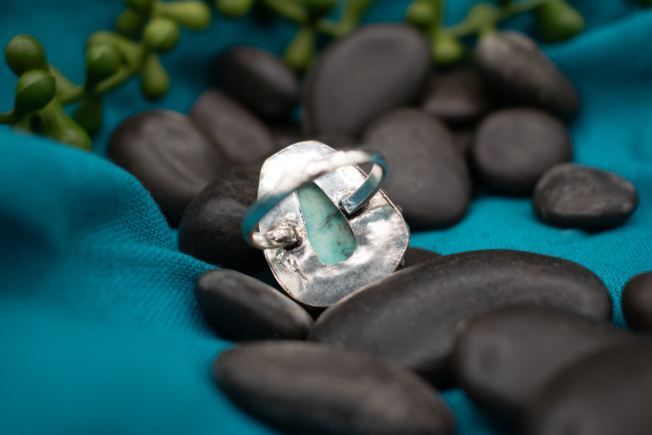 Faux Turquoise Gemstone Ring  Size 8.5