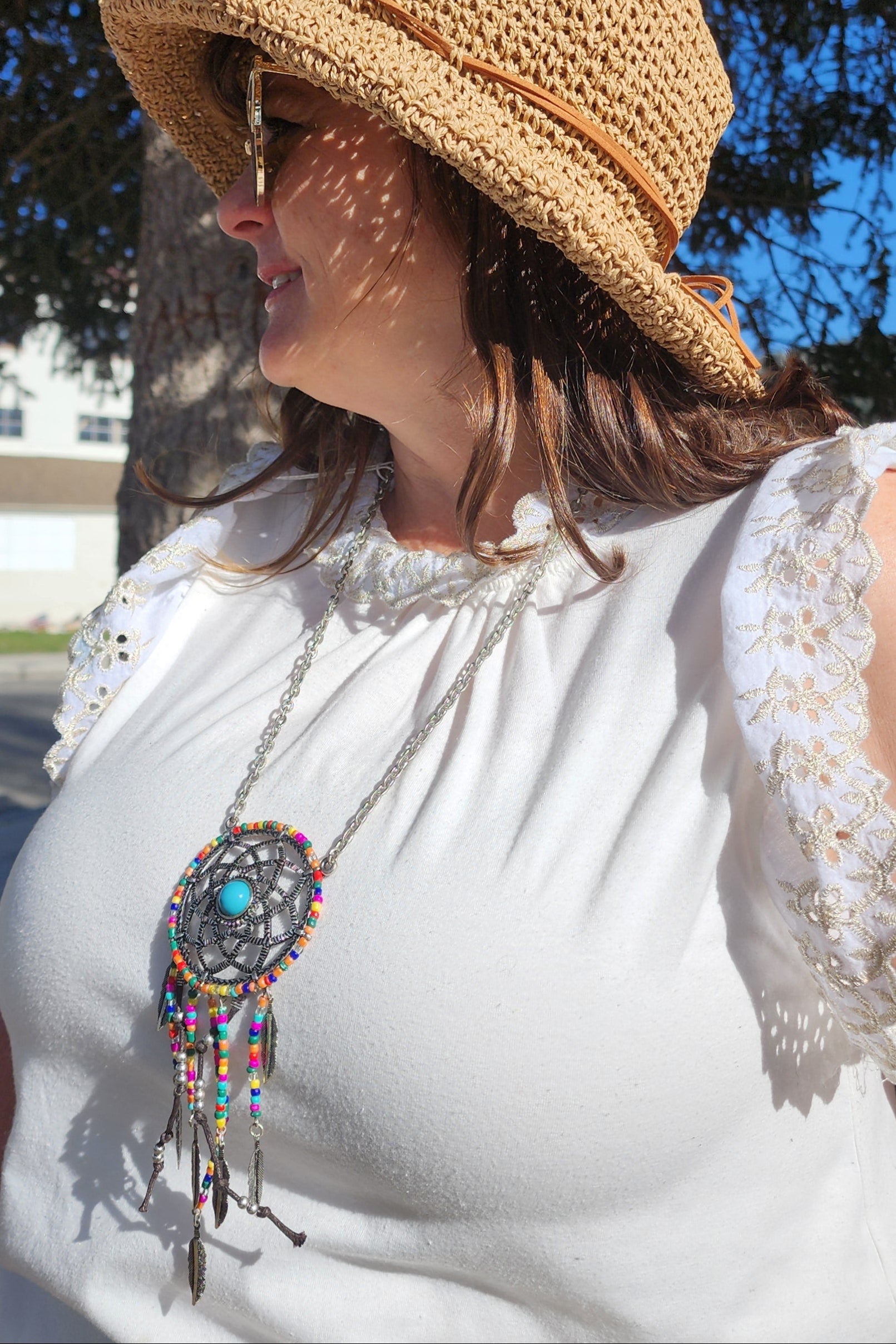 Colorful Dream Catcher Necklace