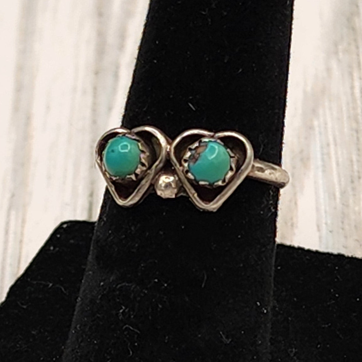 Santa Rita Turquoise Gemstones Sterling Silver Simple Sleek band Size 3