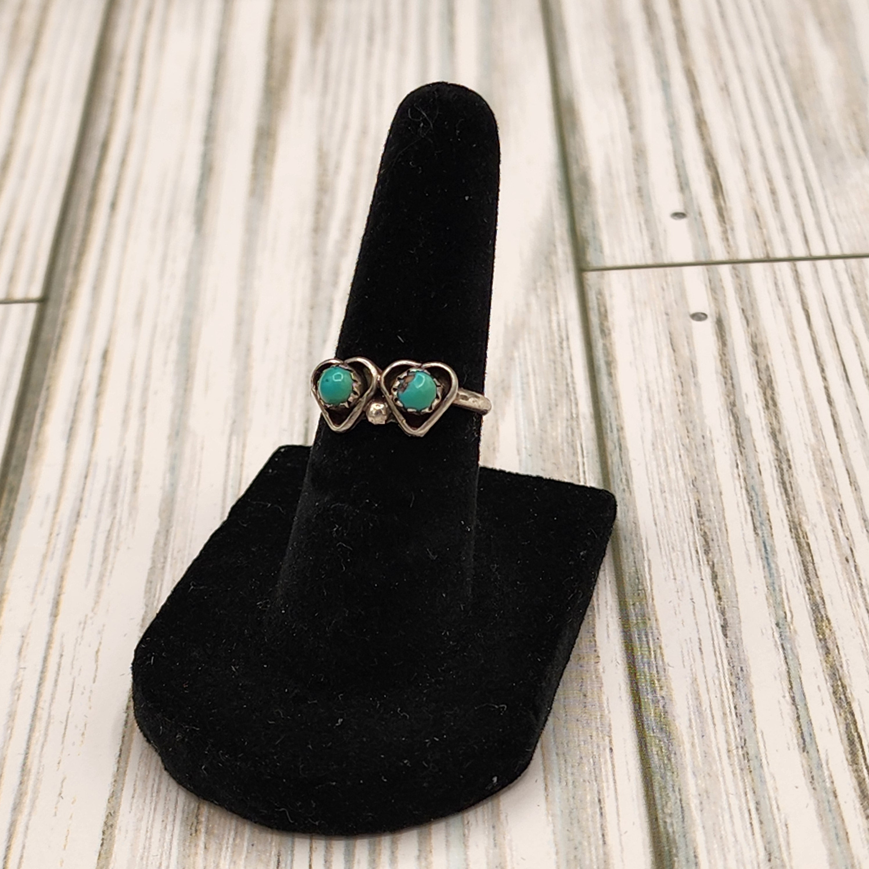 Santa Rita Turquoise Gemstones Sterling Silver Simple Sleek band Size 3